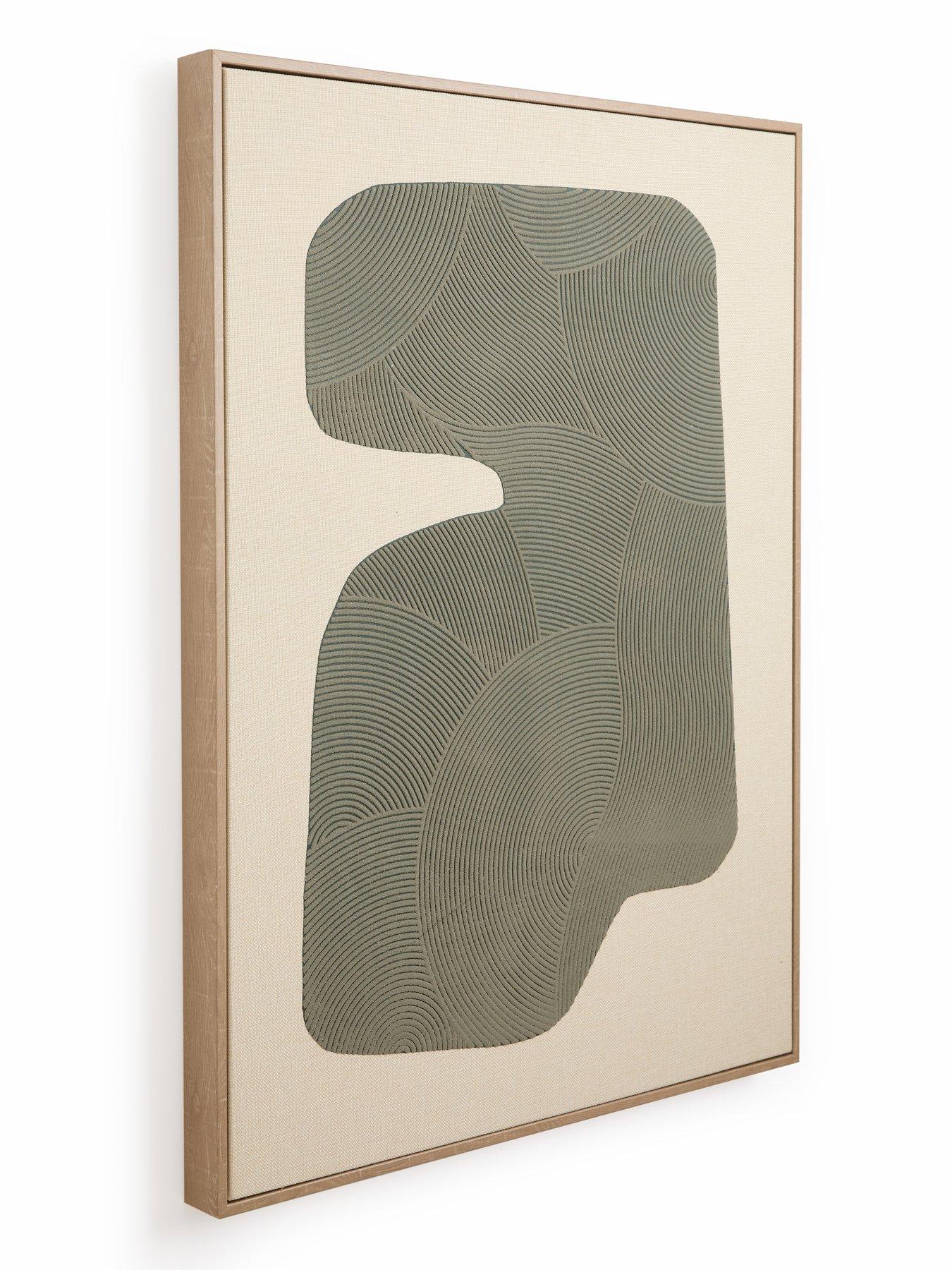 Image 3 of 6 of The Very Collection Green Abstract Canvas 80x60cm