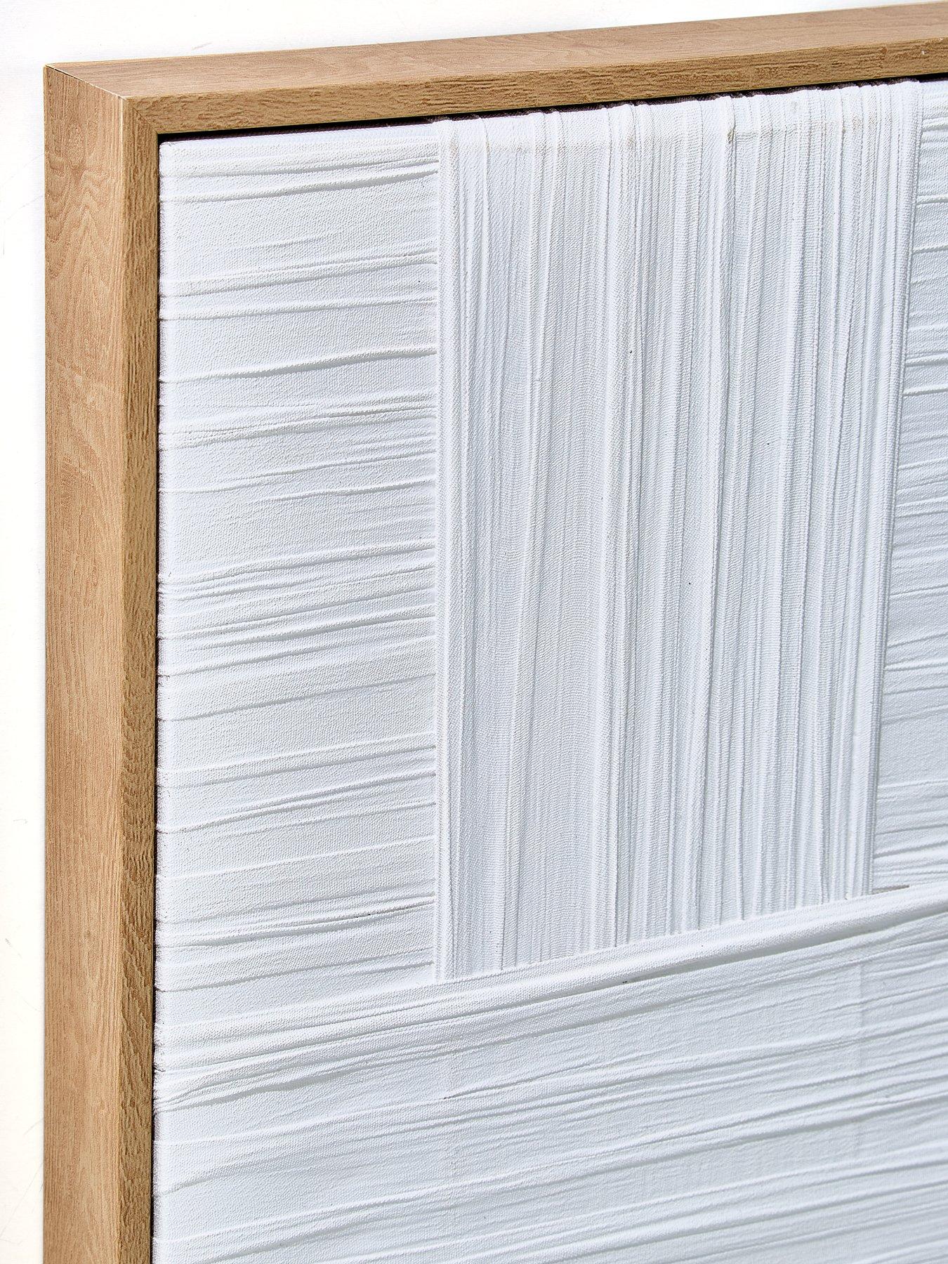 Image 4 of 5 of Michelle Keegan Home Set of 2 White Woven Fabric Canvas 80x60cm - FSC&reg; Certified