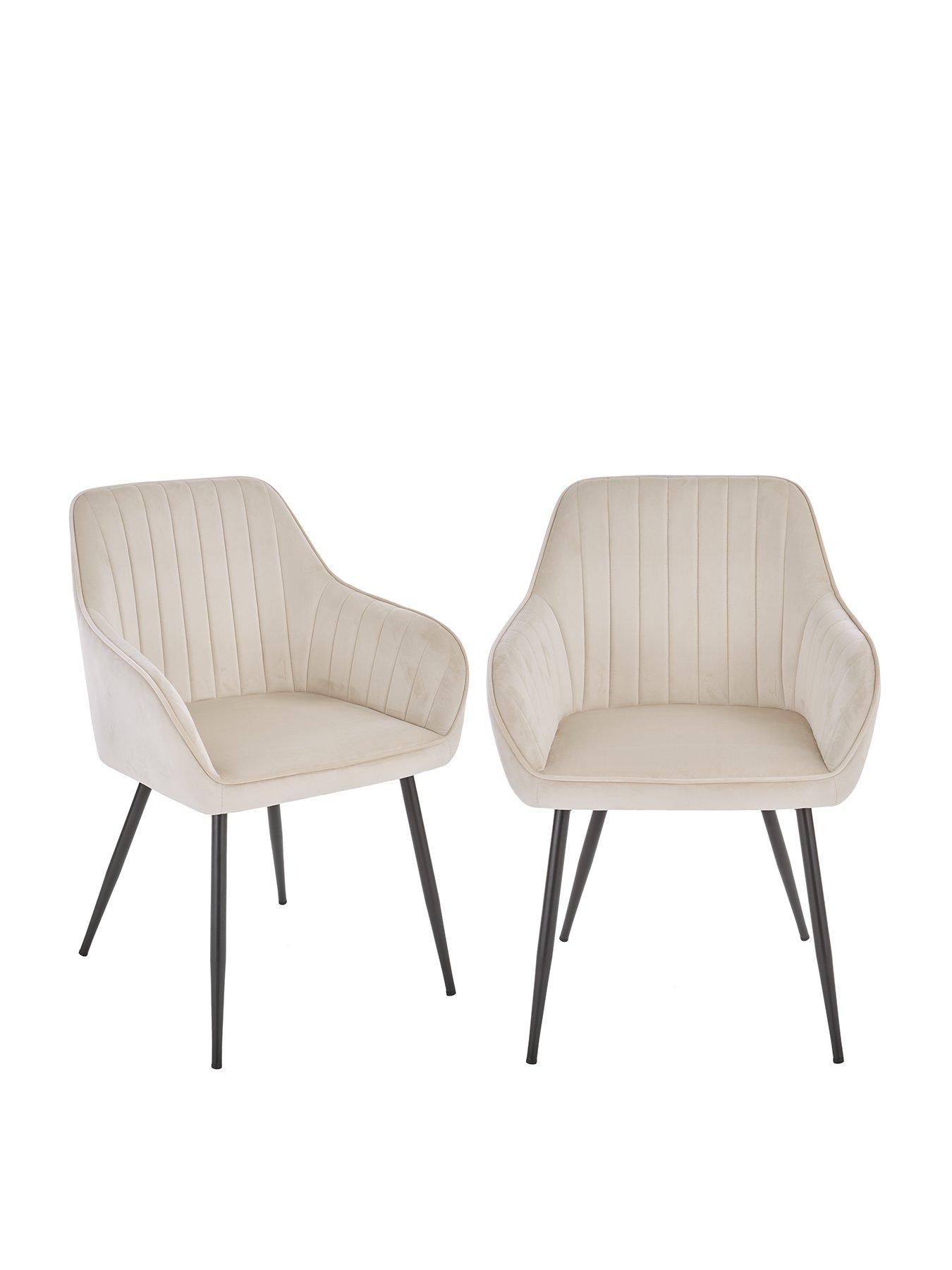 Image 2 of 7 of The Very Collection Alisha Pair of Fabric&nbsp;Dining Chairs - Natural&nbsp;- FSC&reg; Certified