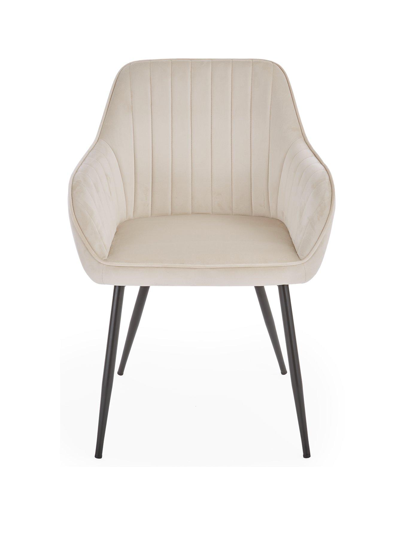 Image 3 of 7 of The Very Collection Alisha Pair of Fabric&nbsp;Dining Chairs - Natural&nbsp;- FSC&reg; Certified