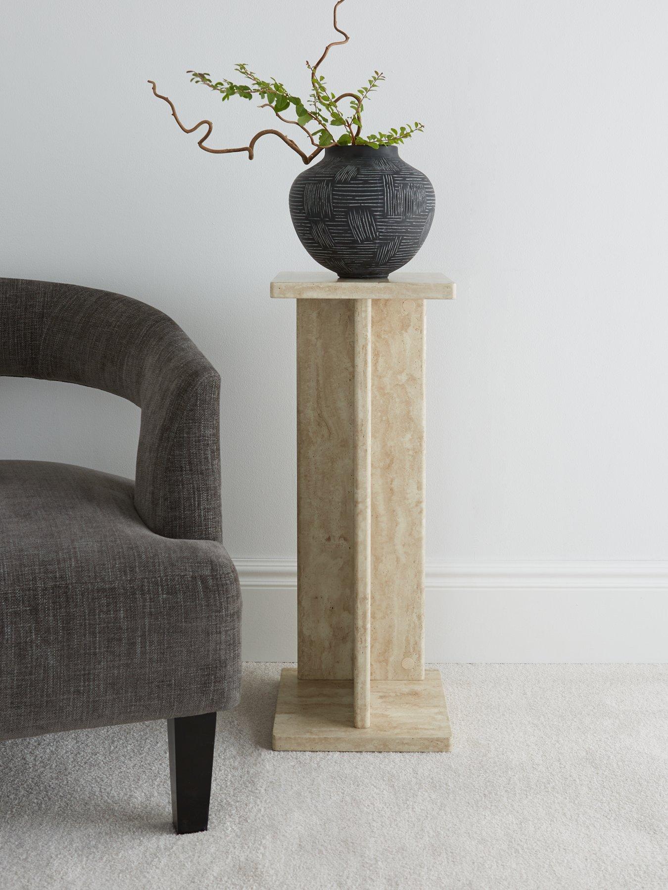 Image 1 of 7 of The Very Collection Bloc Stone Effect Pedestal Table&nbsp;- FSC&reg;&nbsp;Certified