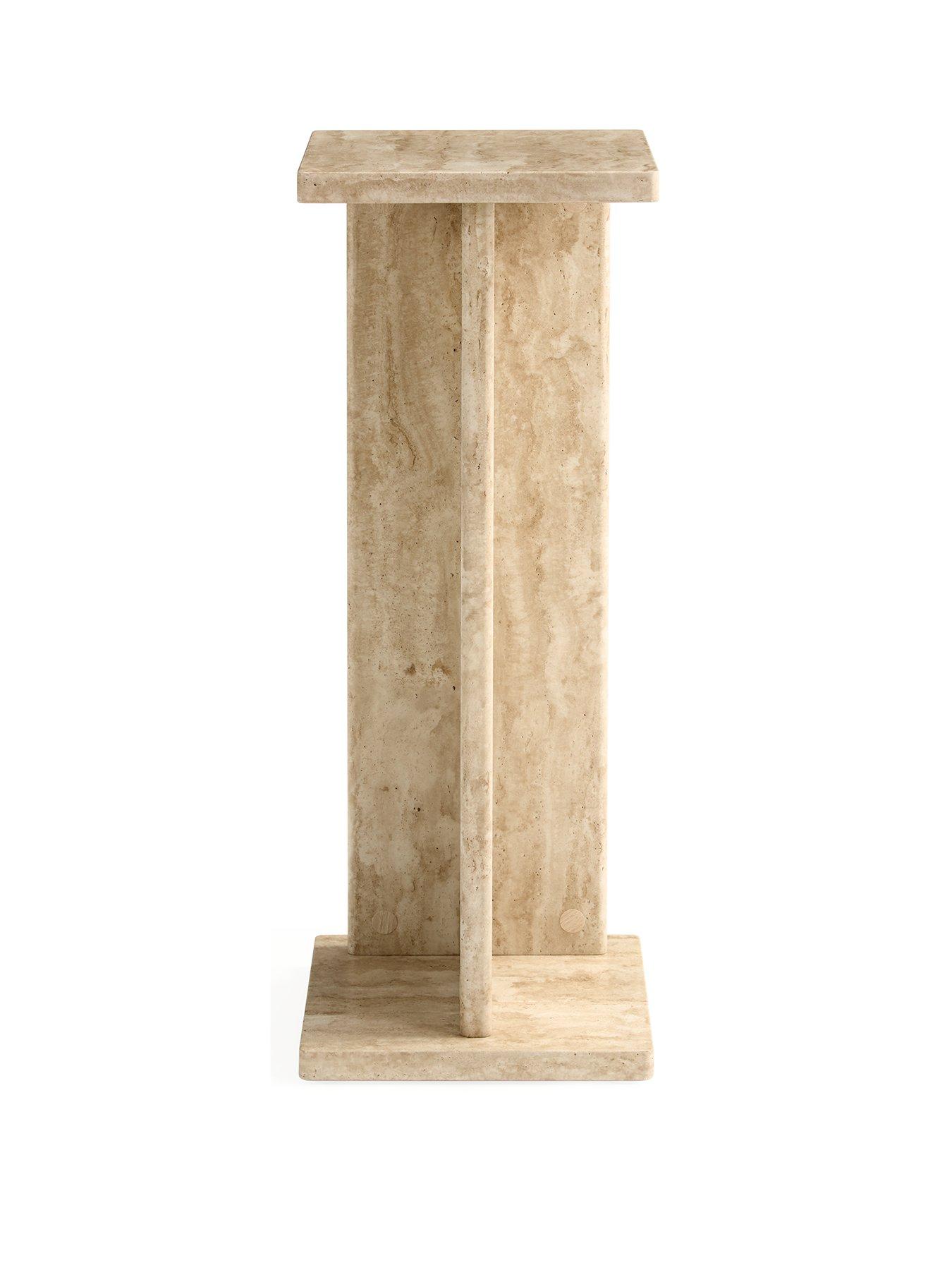 Image 2 of 7 of The Very Collection Bloc Stone Effect Pedestal Table&nbsp;- FSC&reg;&nbsp;Certified