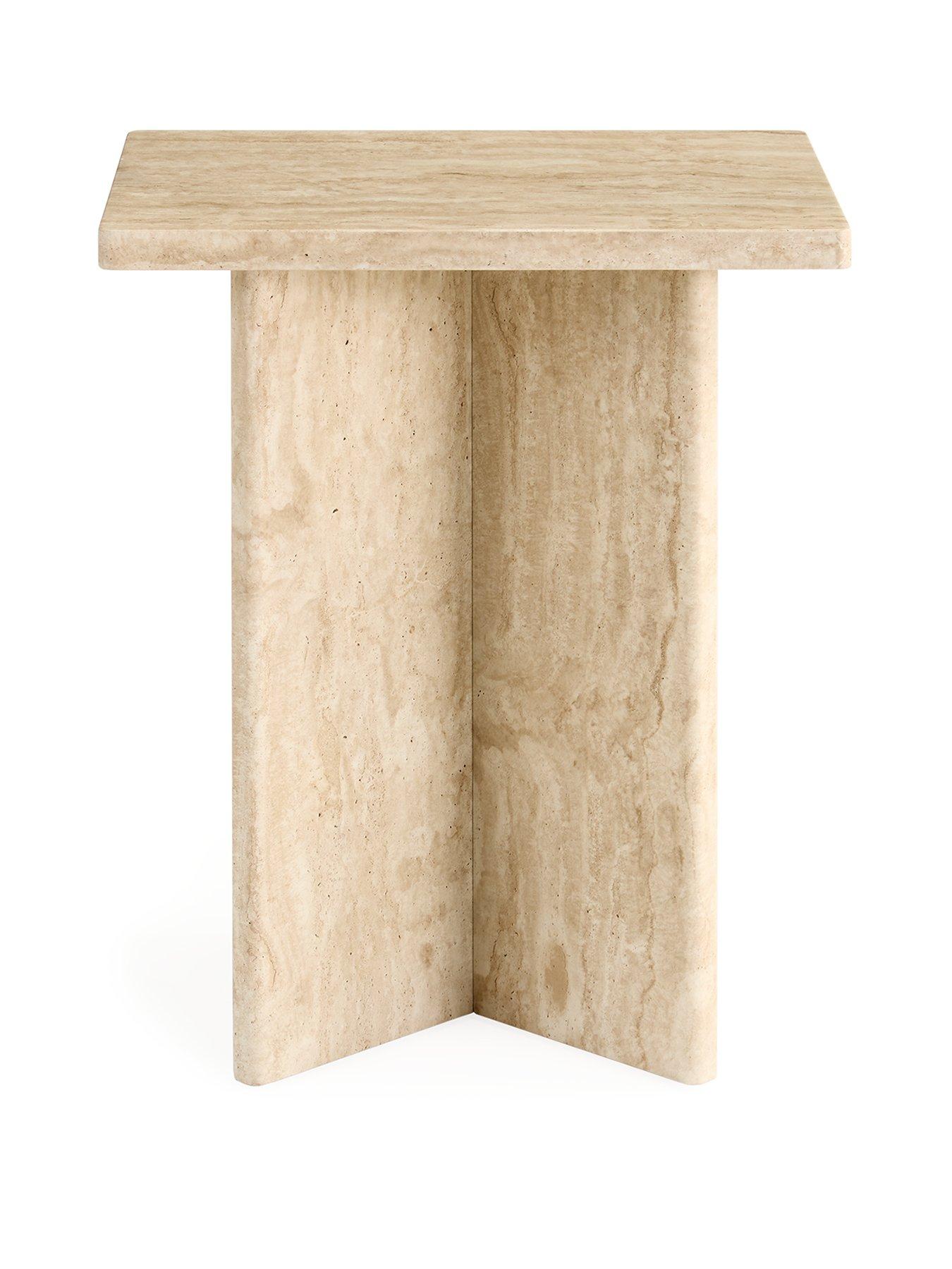 Image 2 of 7 of Very Home Bloc Stone Effect&nbsp;Side Table&nbsp;- FSC&reg; Certified