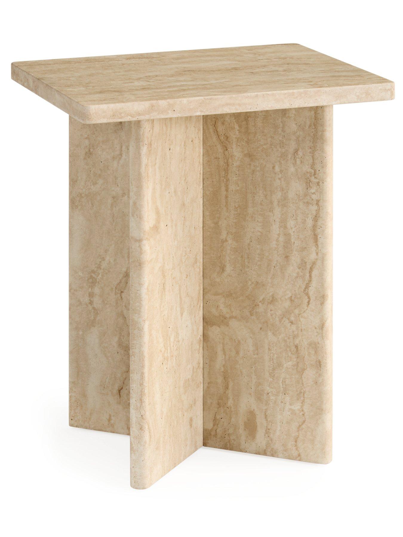 Image 3 of 7 of Very Home Bloc Stone Effect&nbsp;Side Table&nbsp;- FSC&reg; Certified