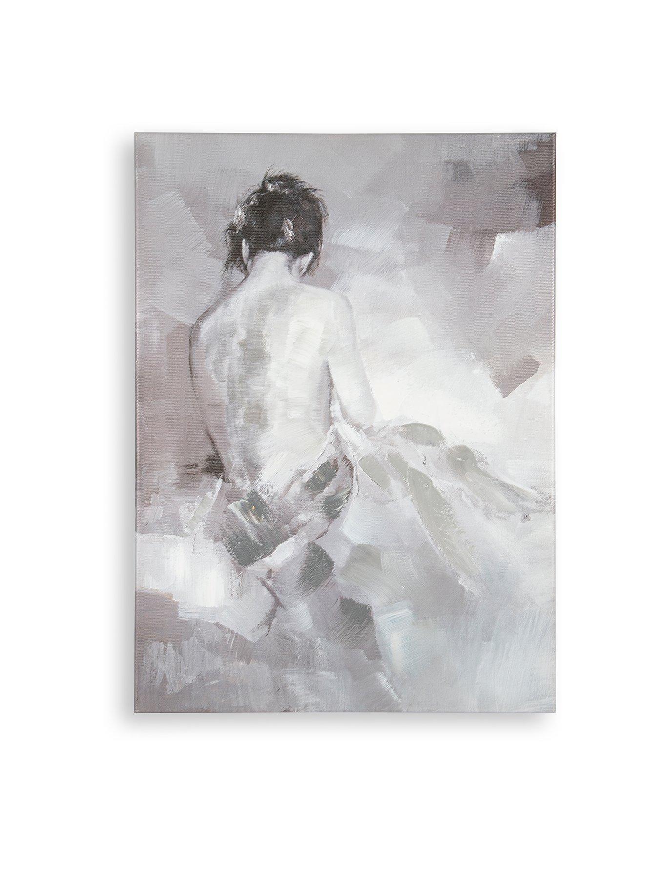 image of art-for-the-home-rosie-canvas-with-handpaint-detail