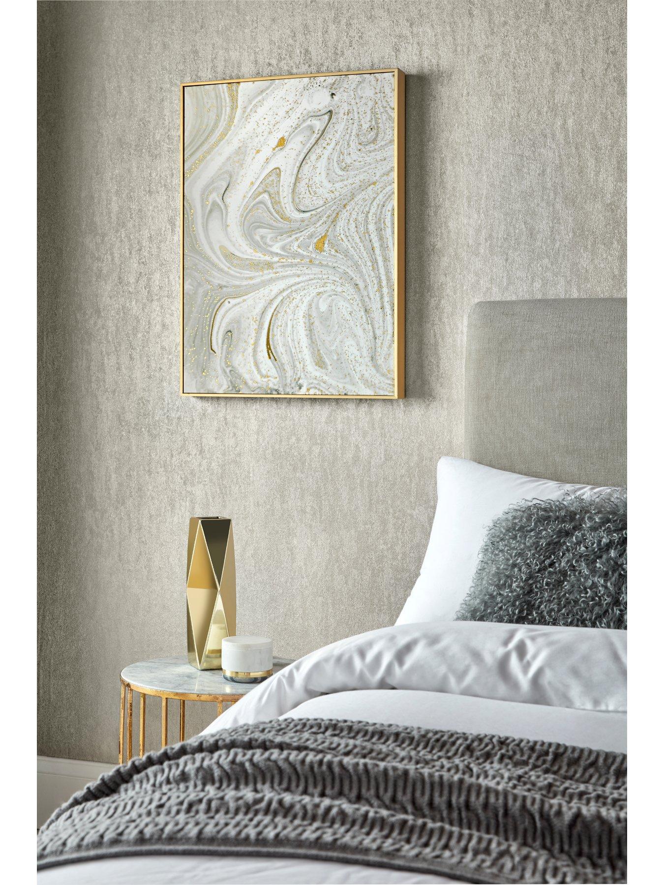  image of art-for-the-home-marble-luxe-metallic-foil-embellished-framed-canvas