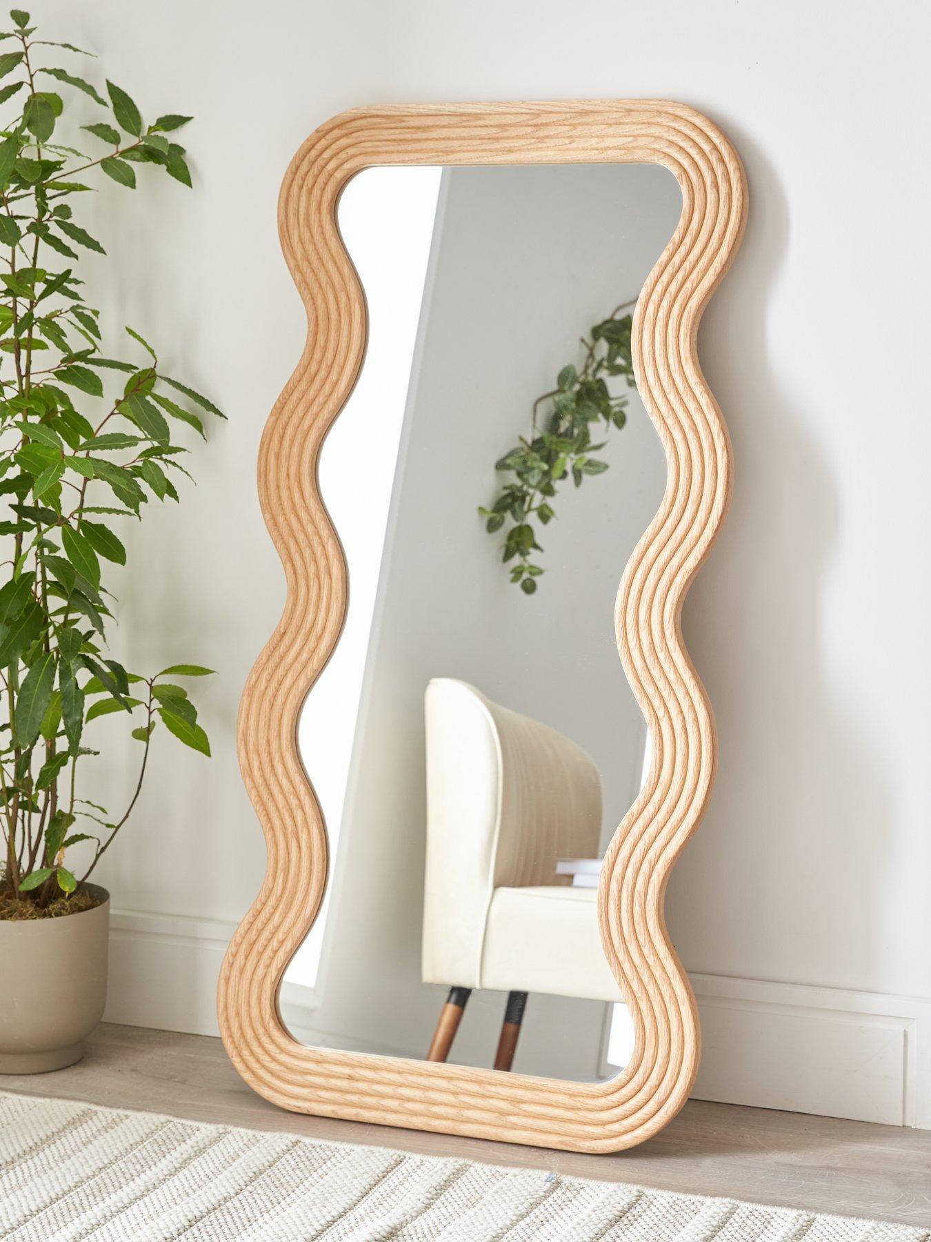 Very Home Wiggle Wooden Leaner Mirror 120x60cm