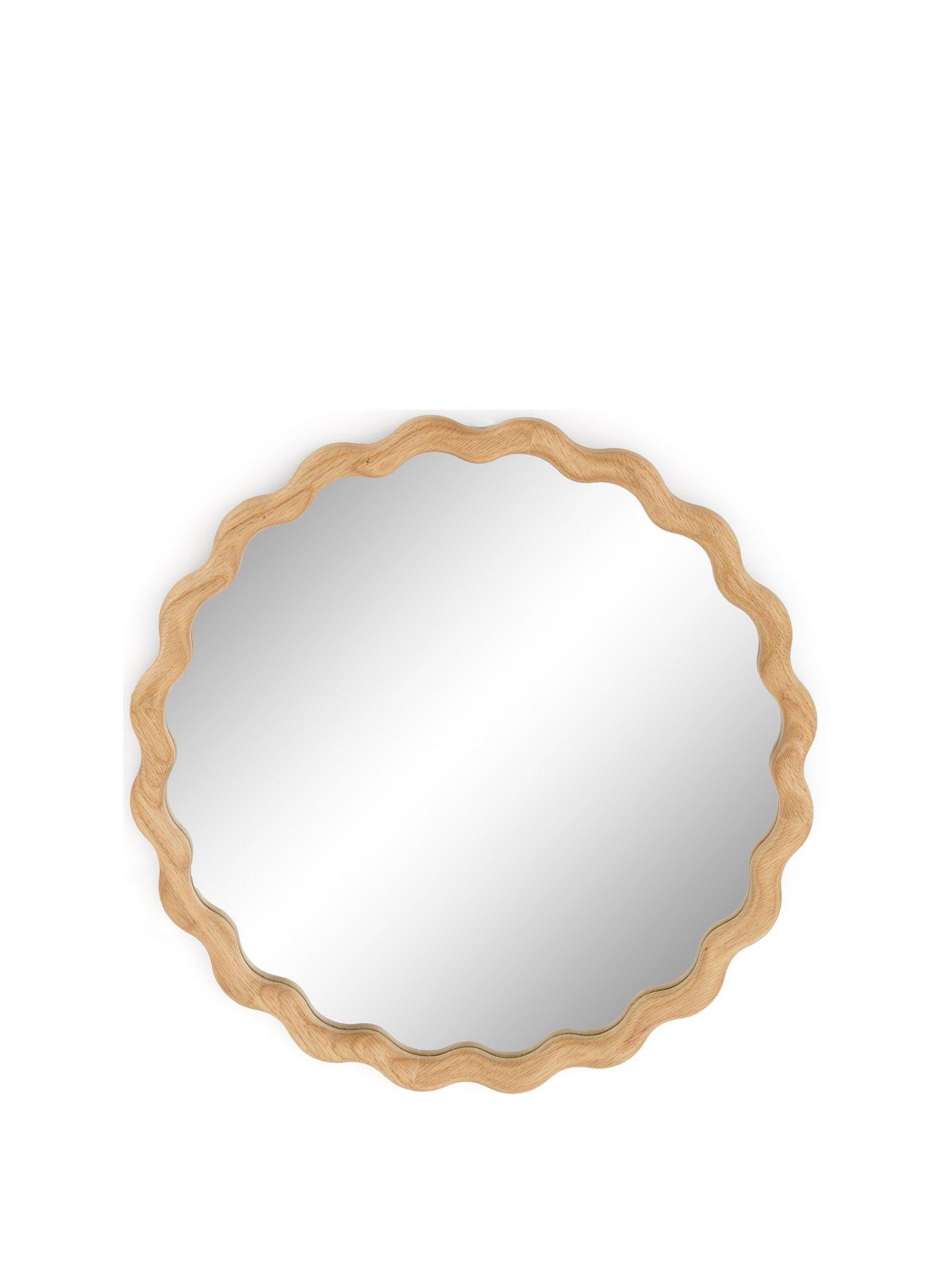  image of very-home-squiggle-wooden-circle-mirror-40cm