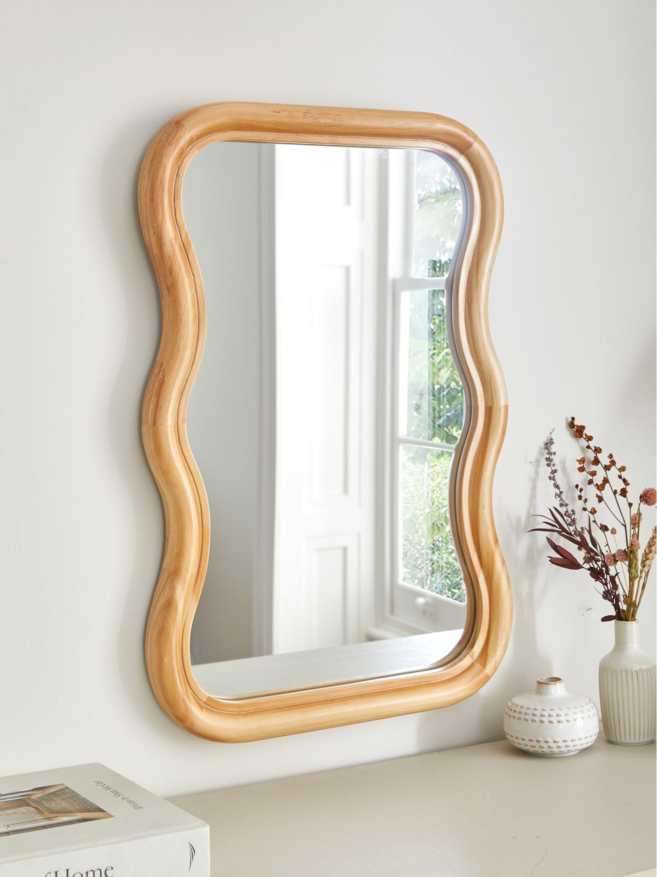 The Very Collection Wiggle Wooden Mirror 60x40cm