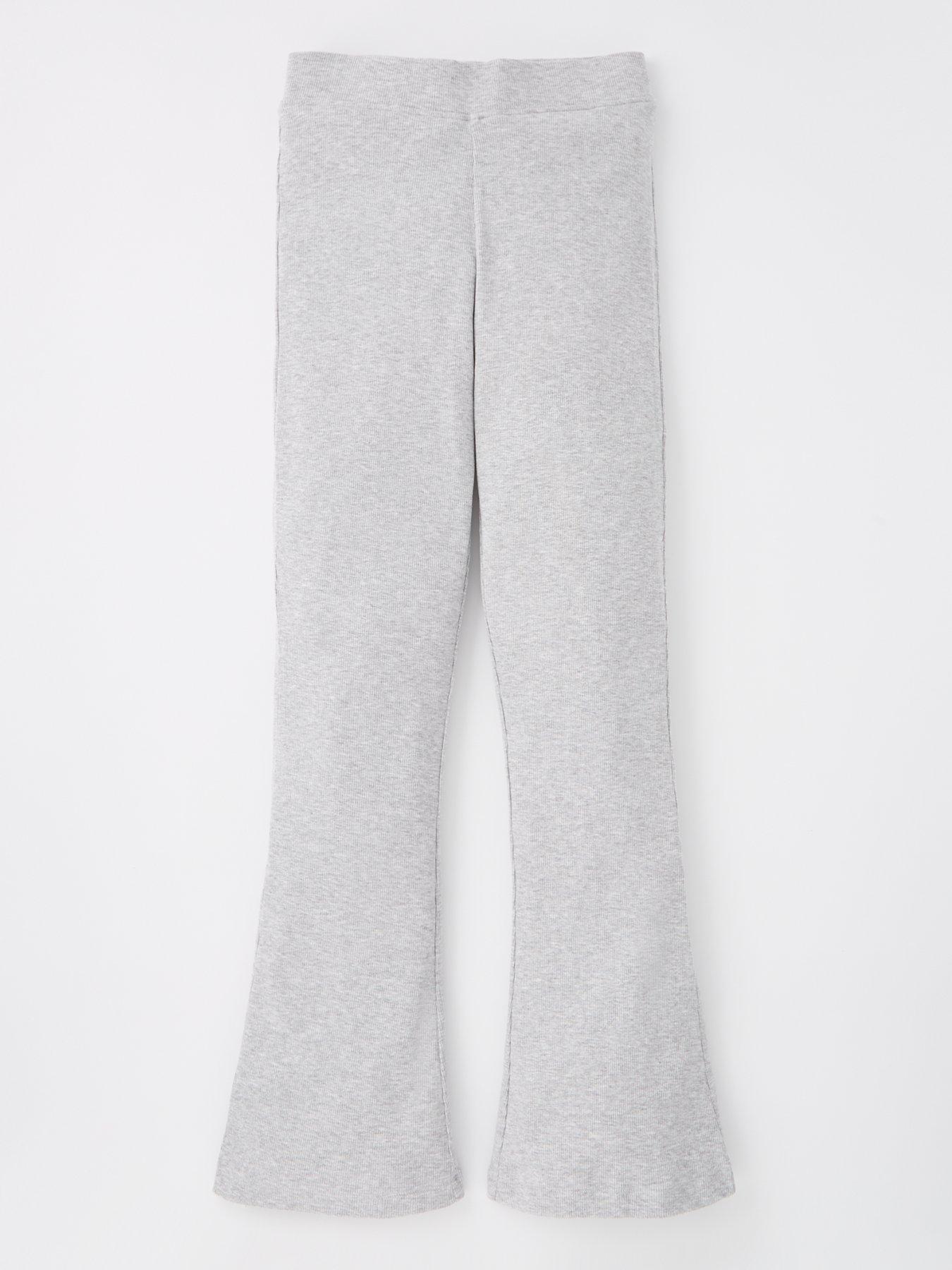 The Very Collection Girls Grey Ribbed Flare