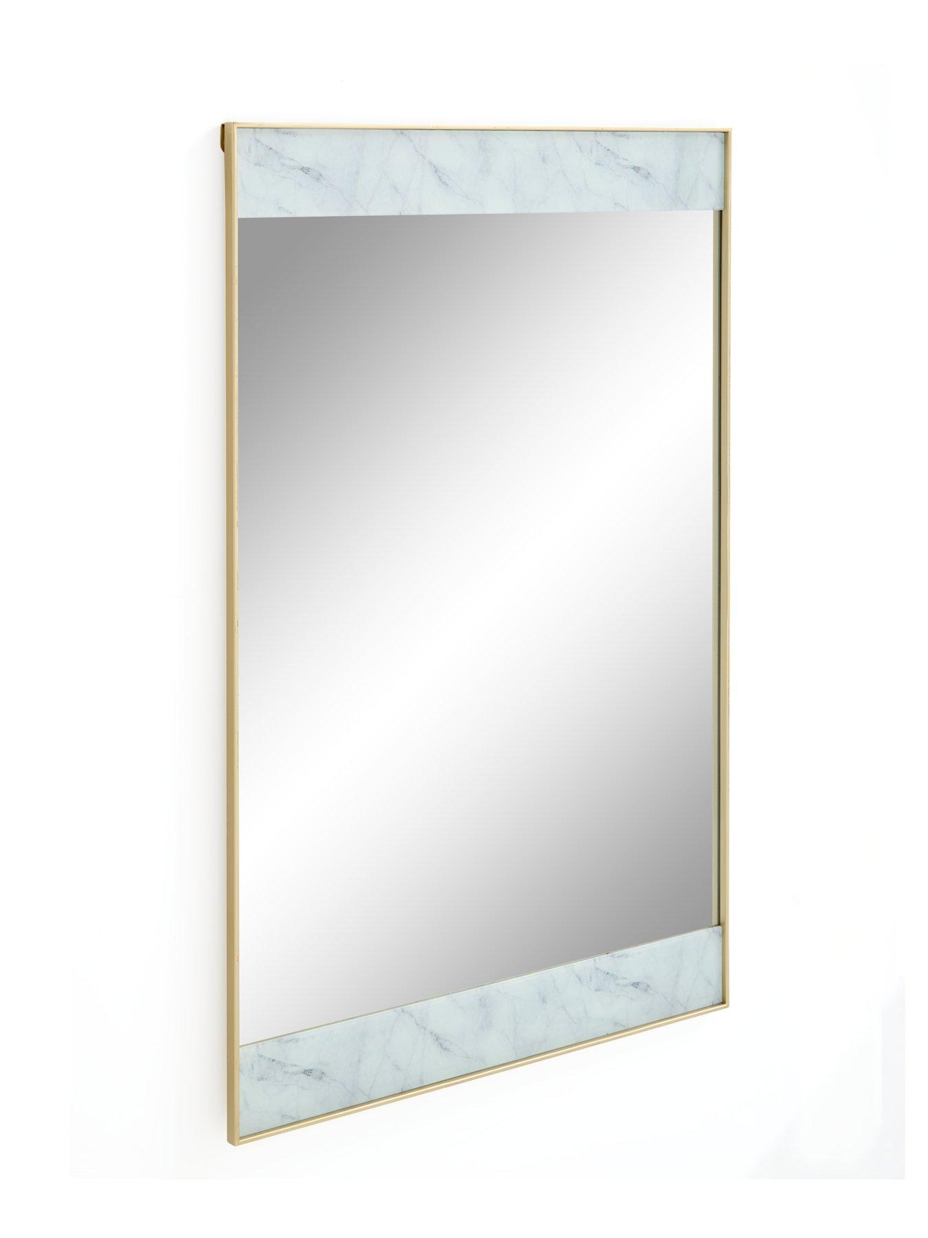  image of the-very-collection-marblebrass-wall-mirror-91x61cm