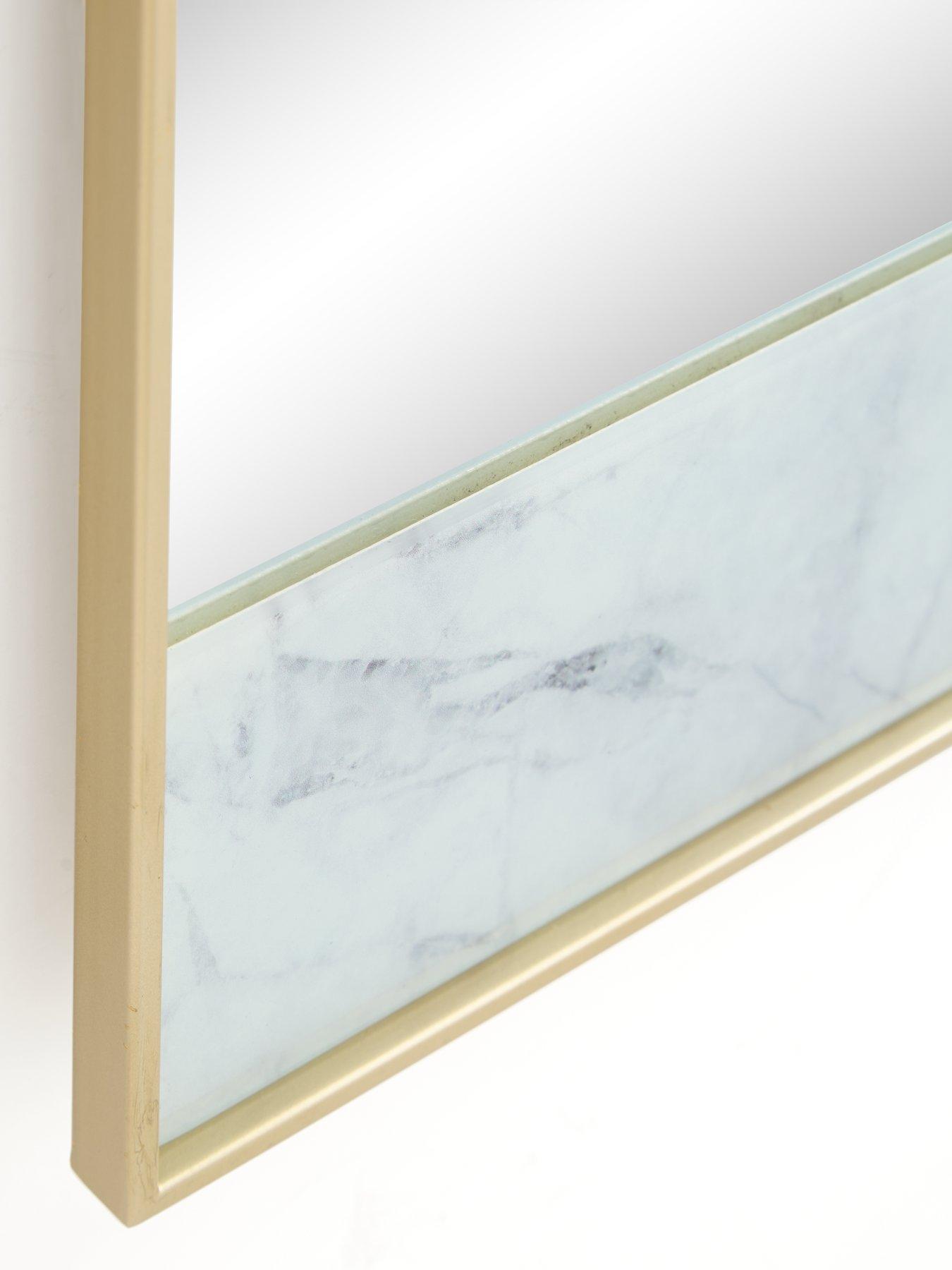  image of the-very-collection-marblebrass-wall-mirror-91x61cm