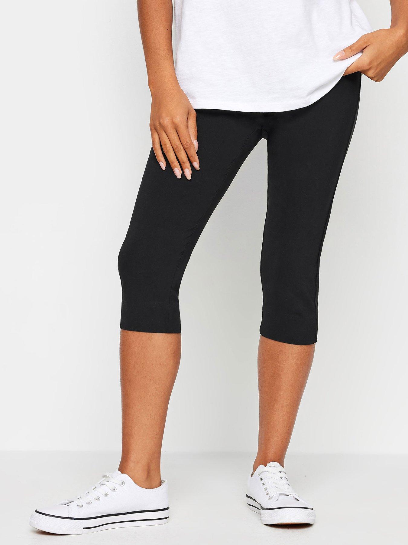undefined Petite Crop Bengaline Trousers - Black