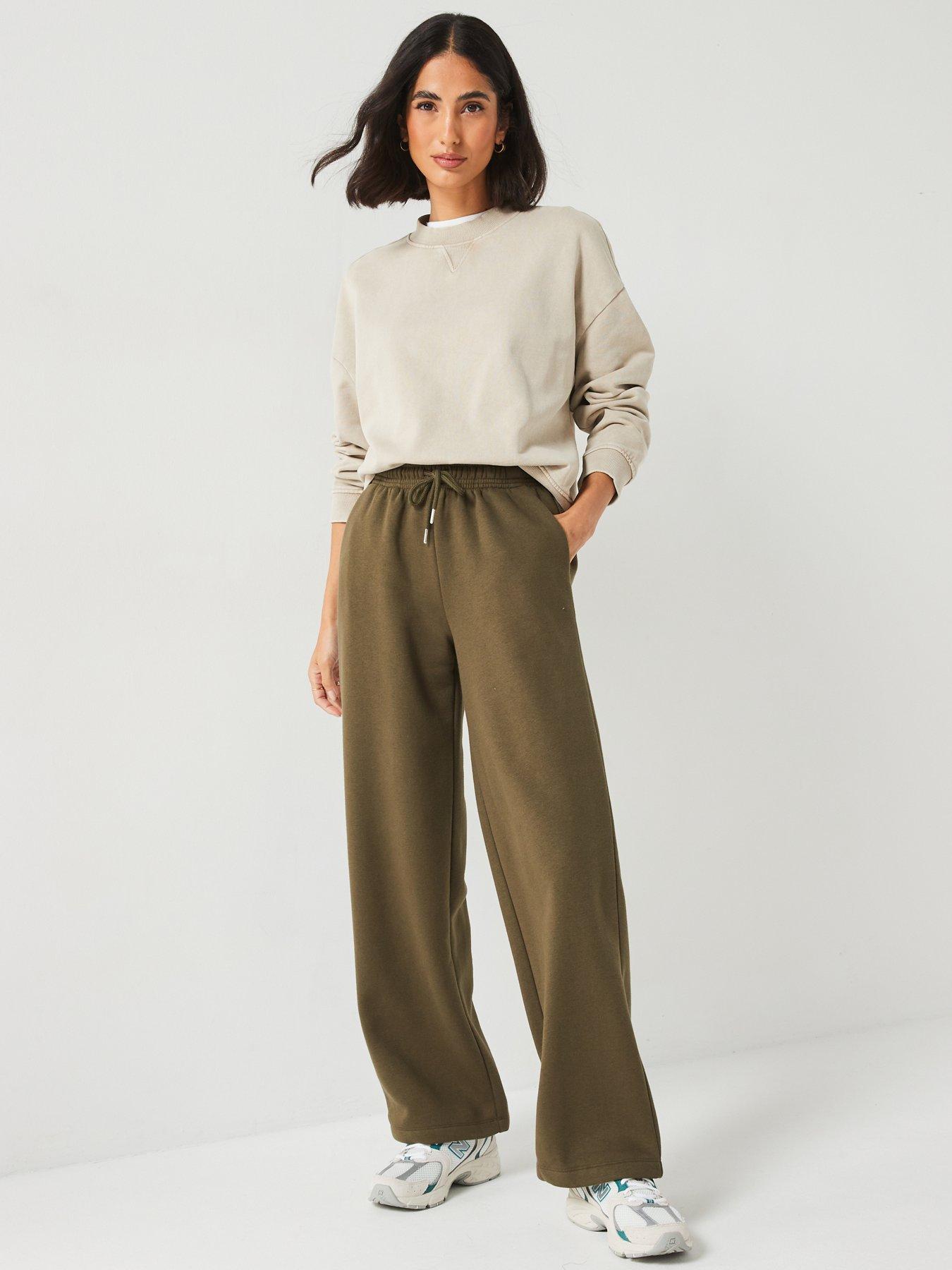  image of everyday-wide-leg-jogger-green