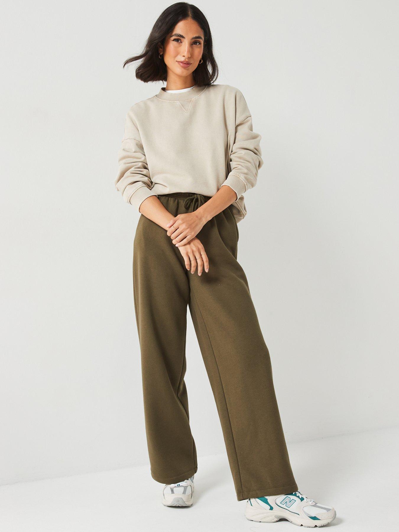  image of everyday-wide-leg-jogger-green