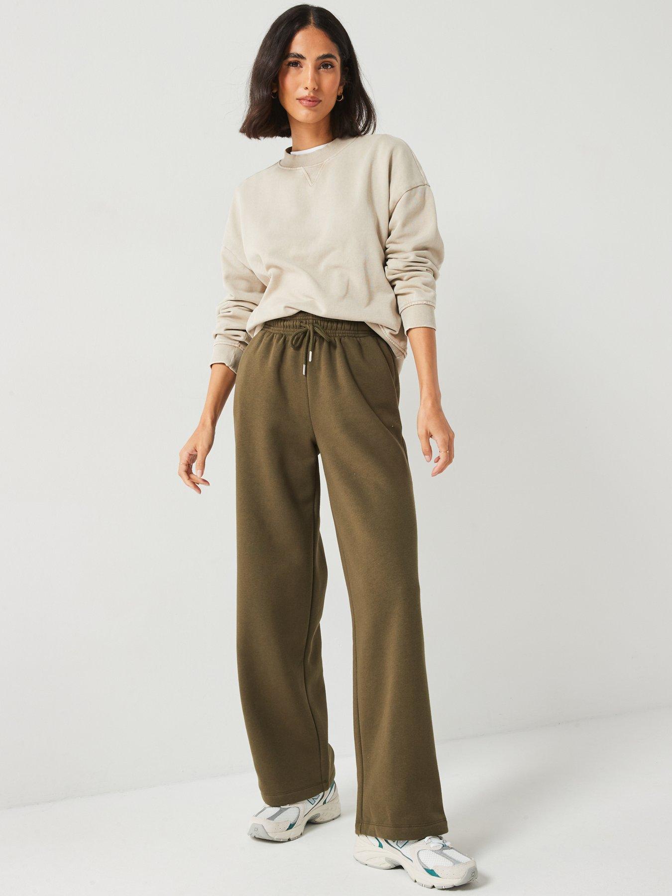  image of everyday-wide-leg-jogger-green