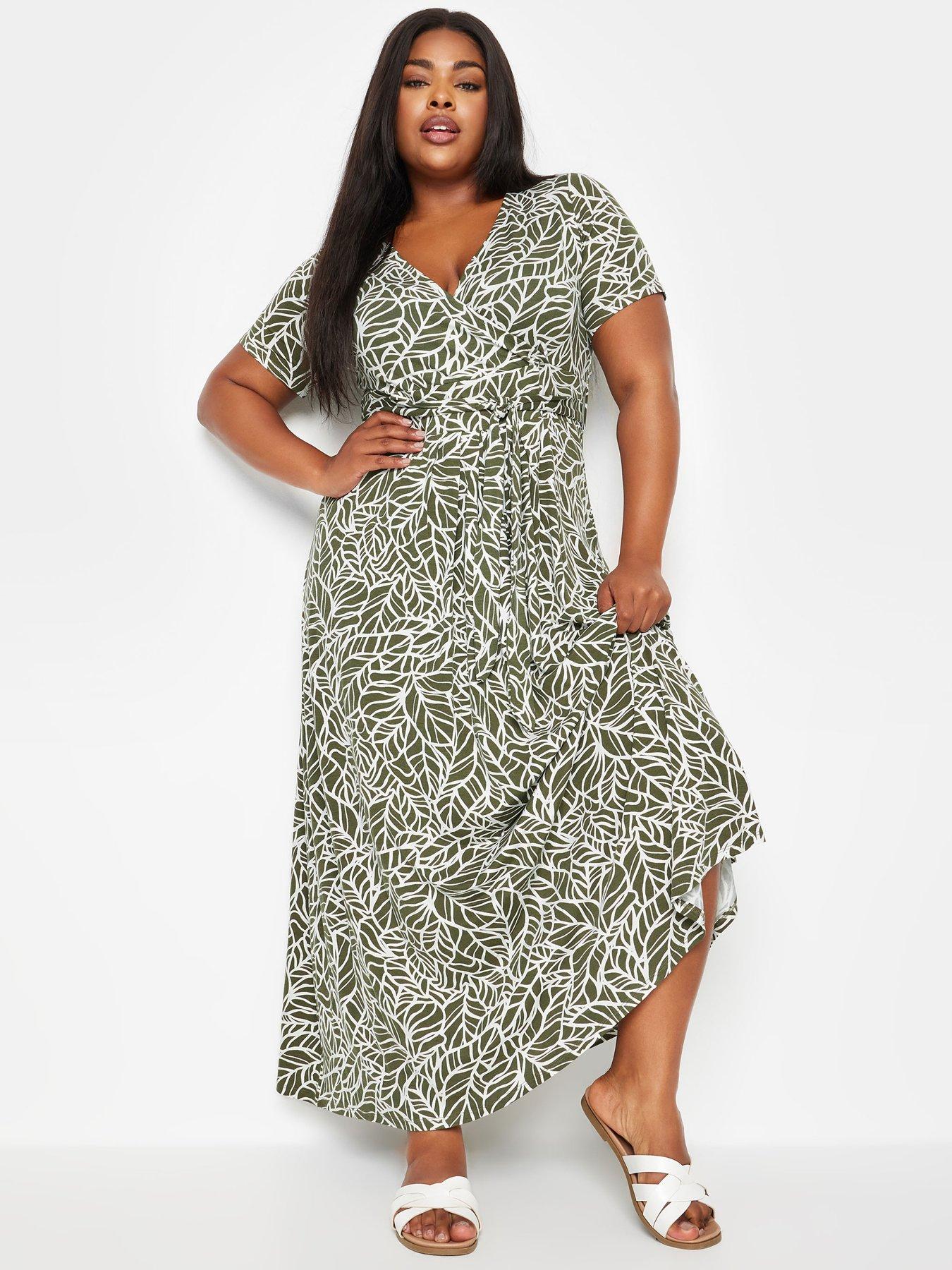 Leaf wrap dress hotsell