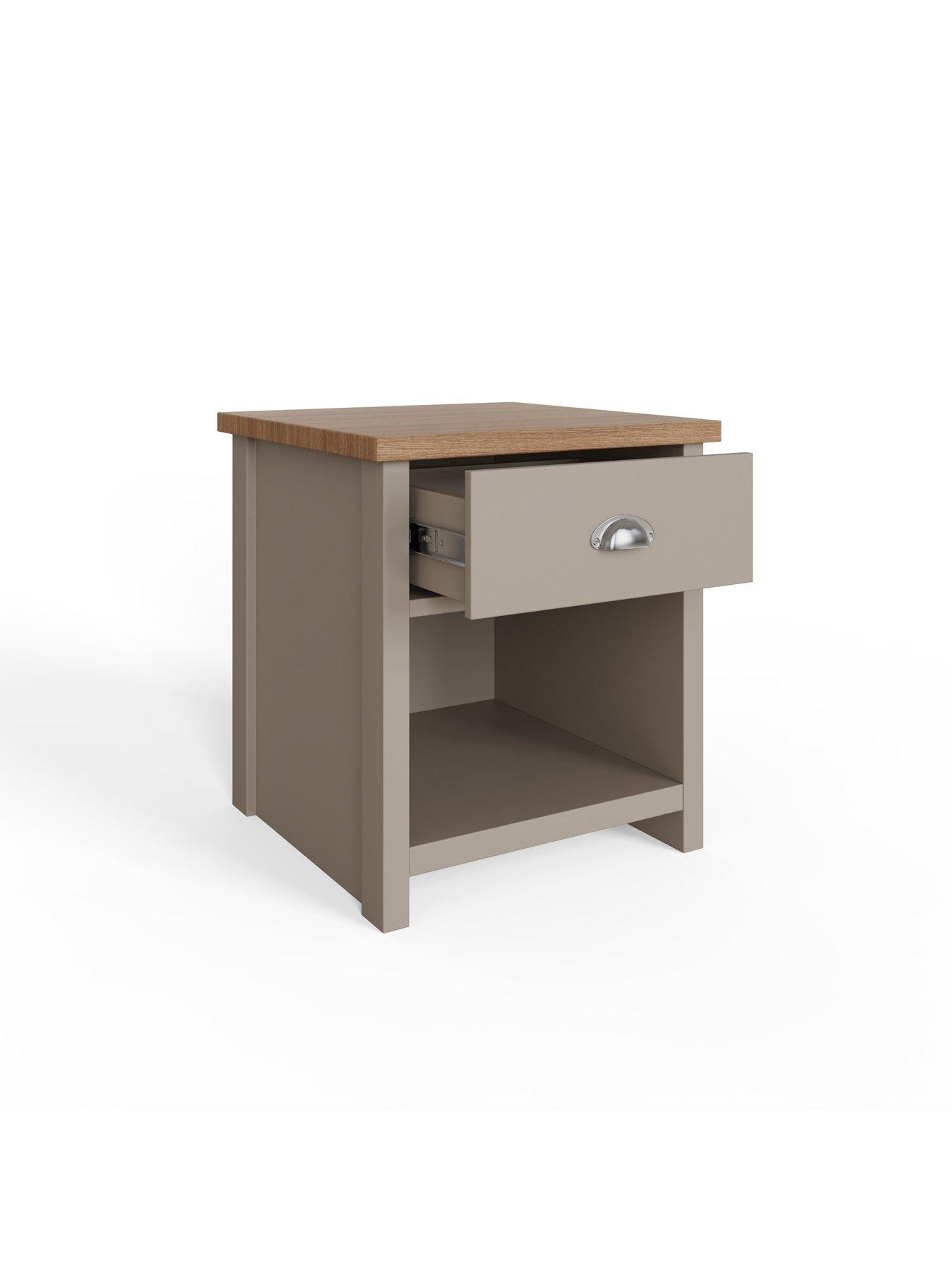Image 4 of 6 of GFW Lancaster Lamp Table - Grey/Oak