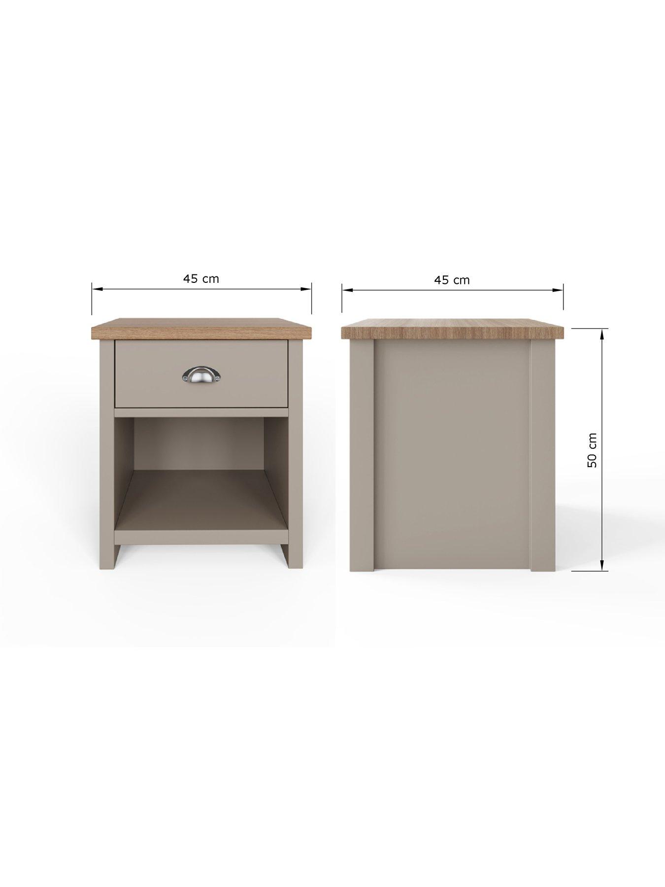 Image 6 of 6 of GFW Lancaster Lamp Table - Grey/Oak