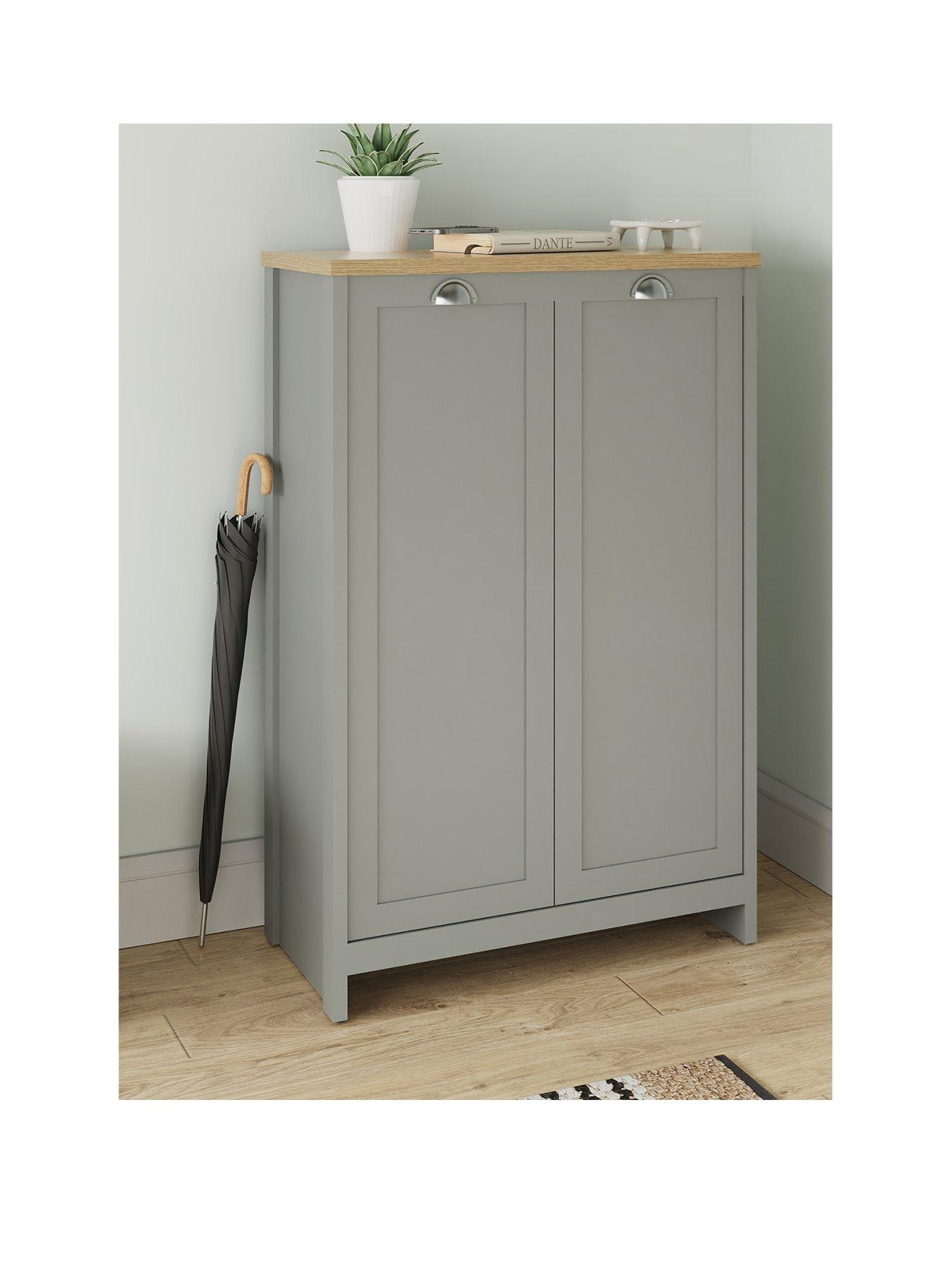 stillFront image of gfw-lancaster-2-door-shoe-cabinetnbsp--grey--nbspfscreg-certified
