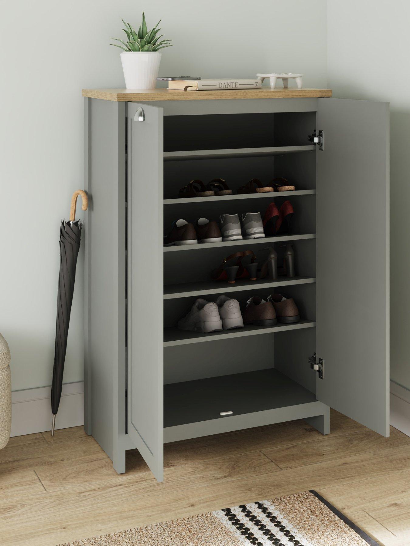 image of gfw-lancaster-2-door-shoe-cabinetnbsp--grey--nbspfscreg-certified