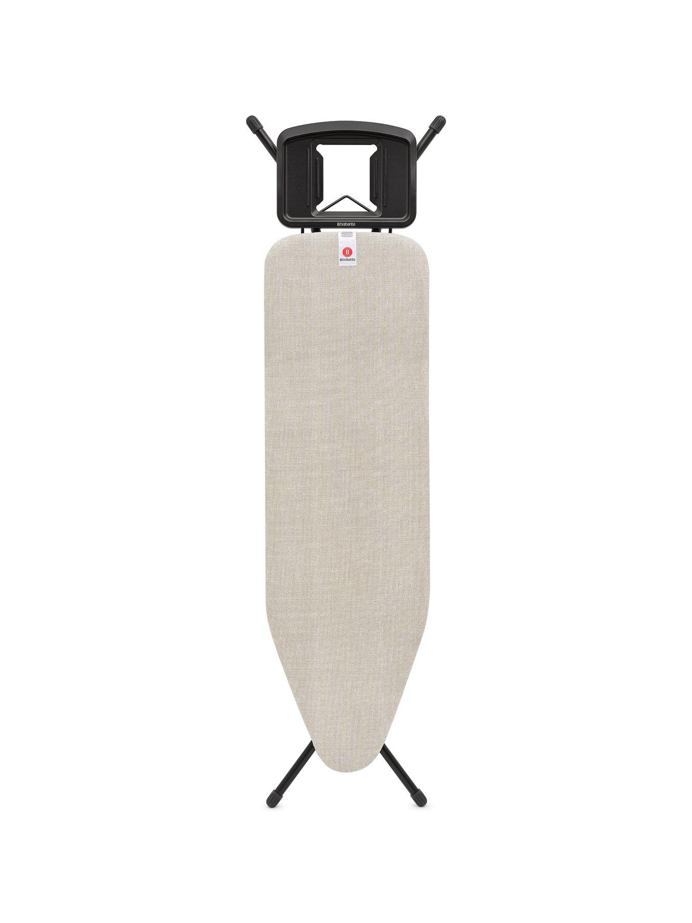  image of brabantia-ironing-board-b-with-grey-denim-print-cover