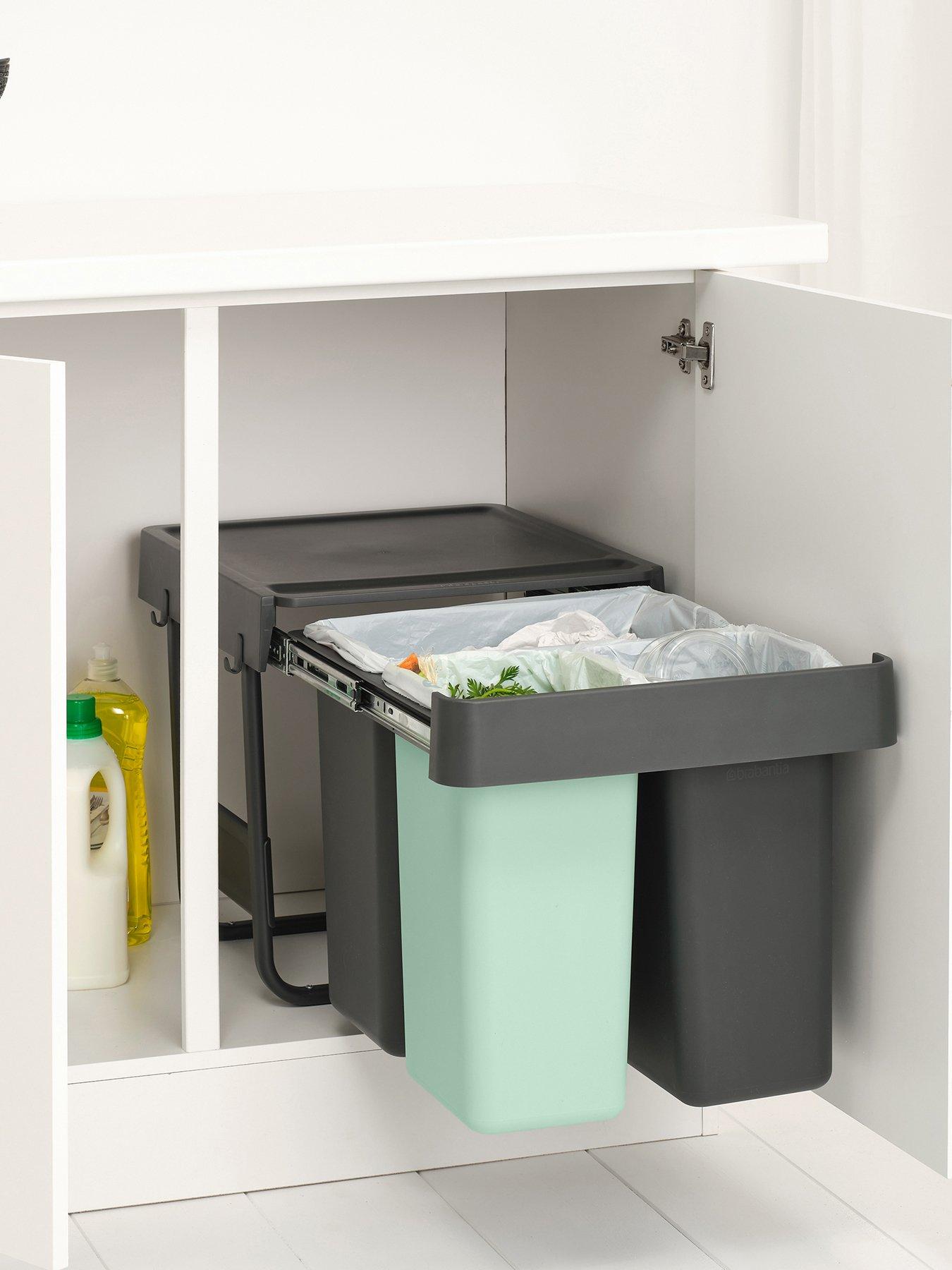 Brabantia Sort  &  Go Built-In Bin – 10 + 10 + 20-litre capacity