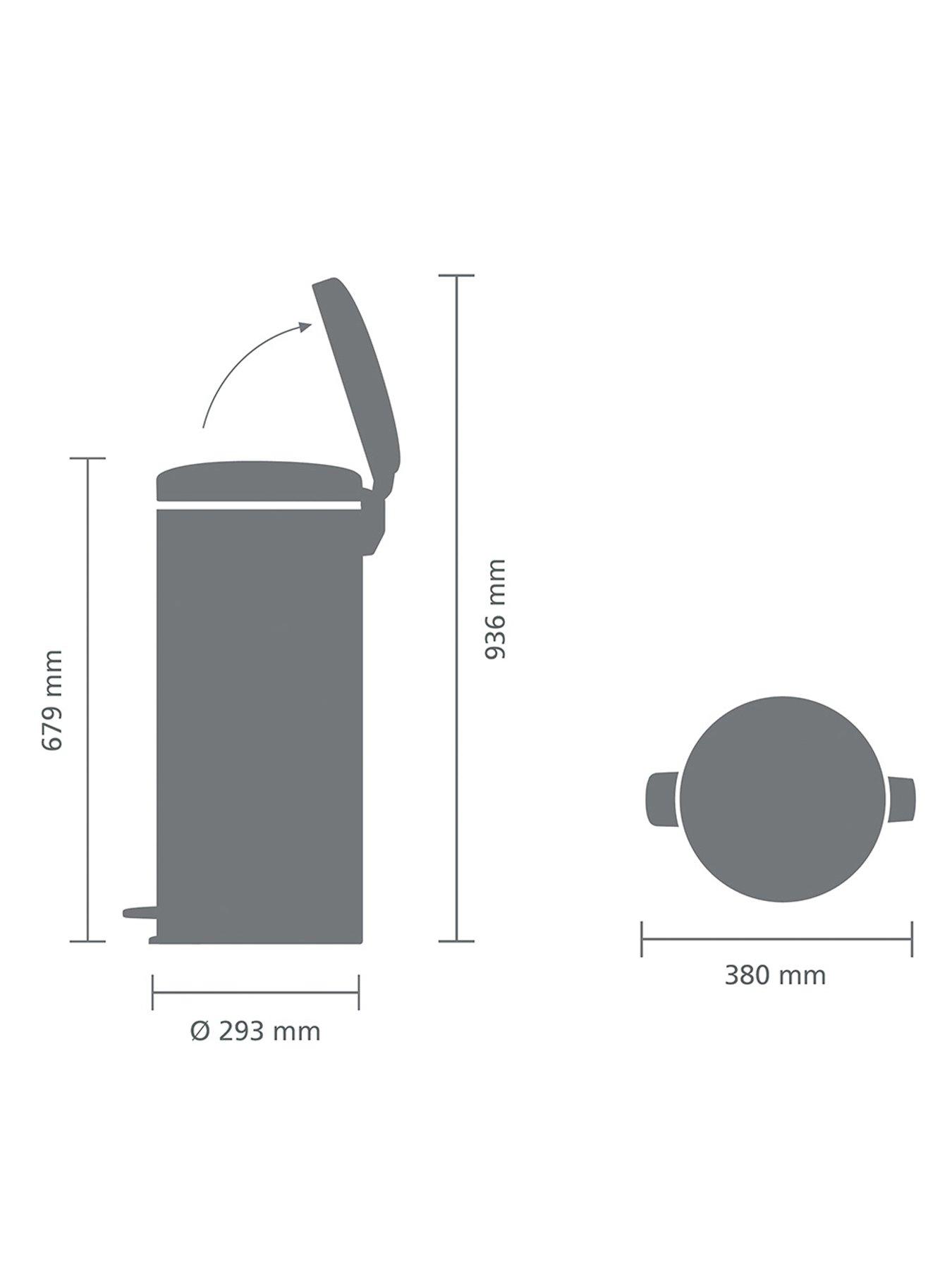 Image 7 of 7 of Brabantia NewIcon 30-Litre Pedal Bin in Taupe