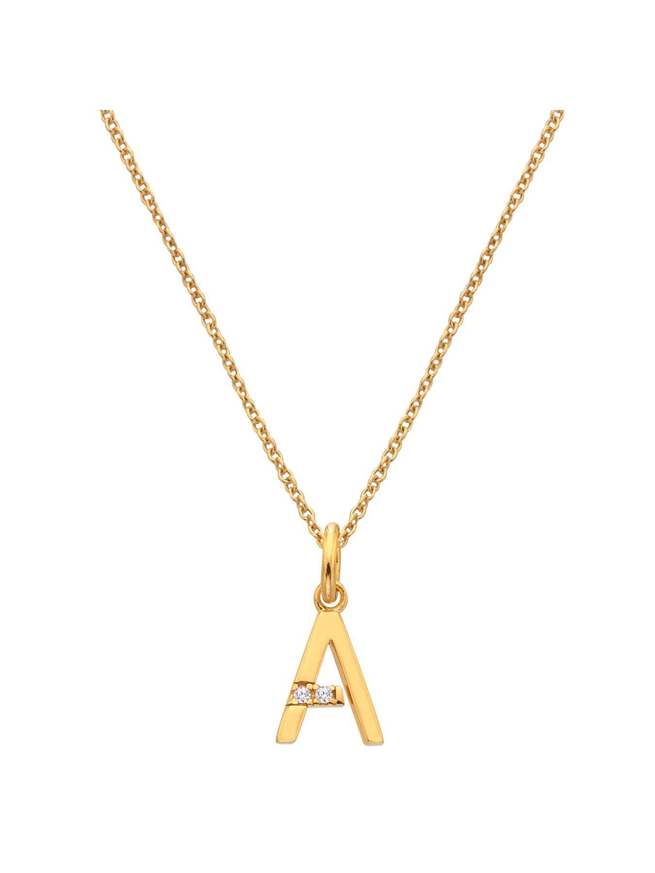 Image 1 of 4 of Hot Diamonds HD X JJ Letter Pendant -&nbsp;Gold Plated