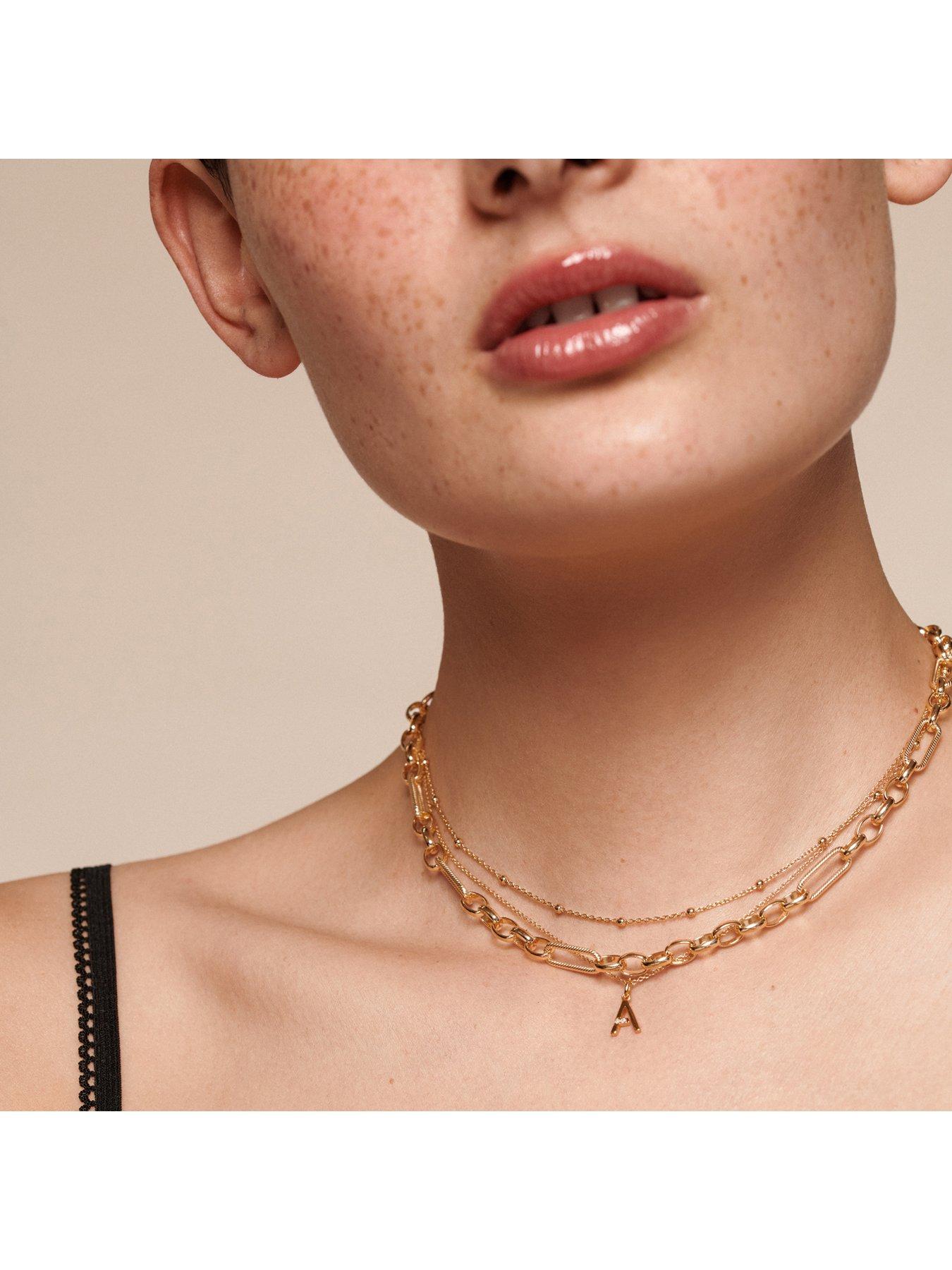 Image 2 of 4 of Hot Diamonds HD X JJ Letter Pendant -&nbsp;Gold Plated