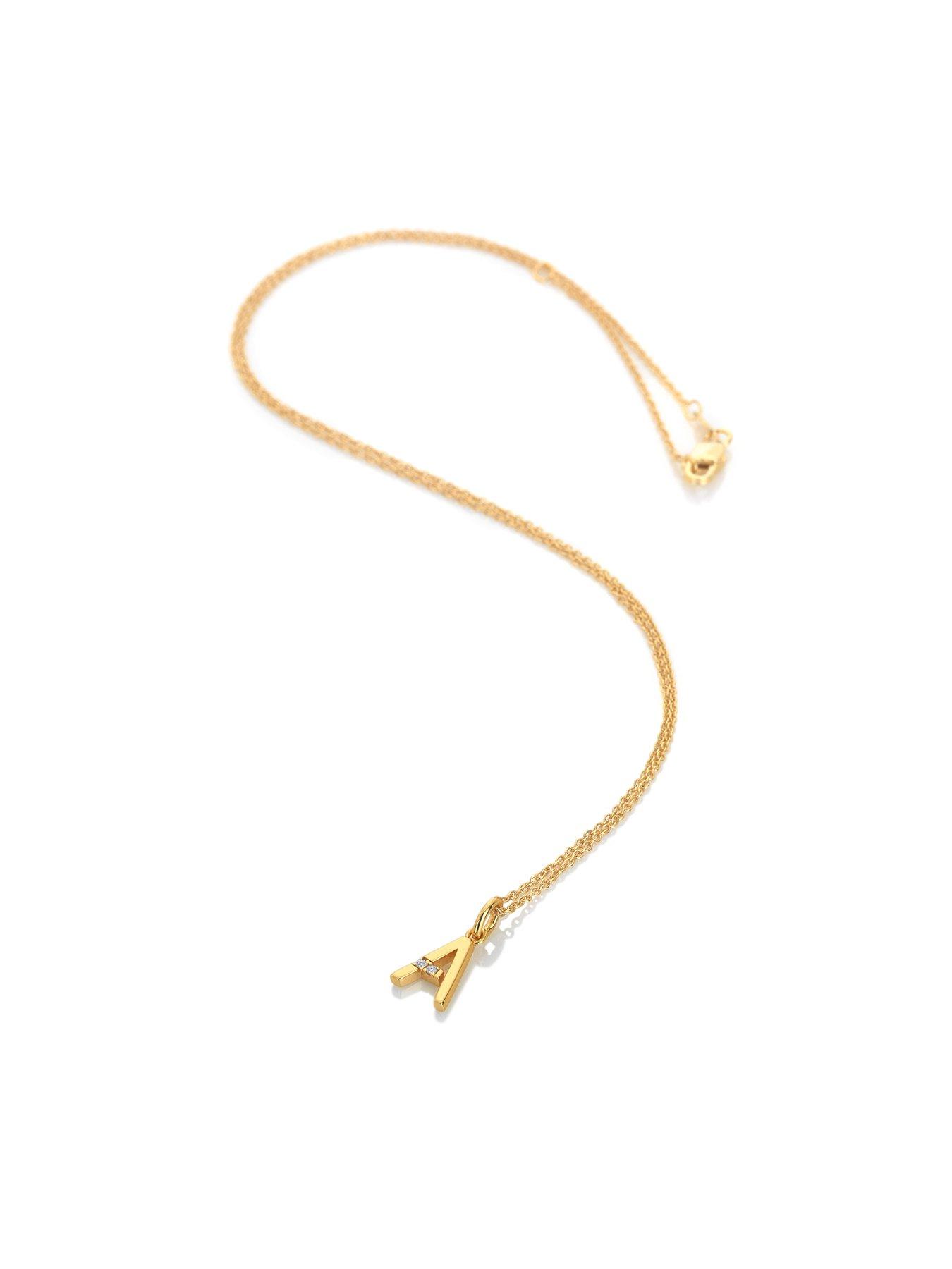 Image 3 of 4 of Hot Diamonds HD X JJ Letter Pendant -&nbsp;Gold Plated