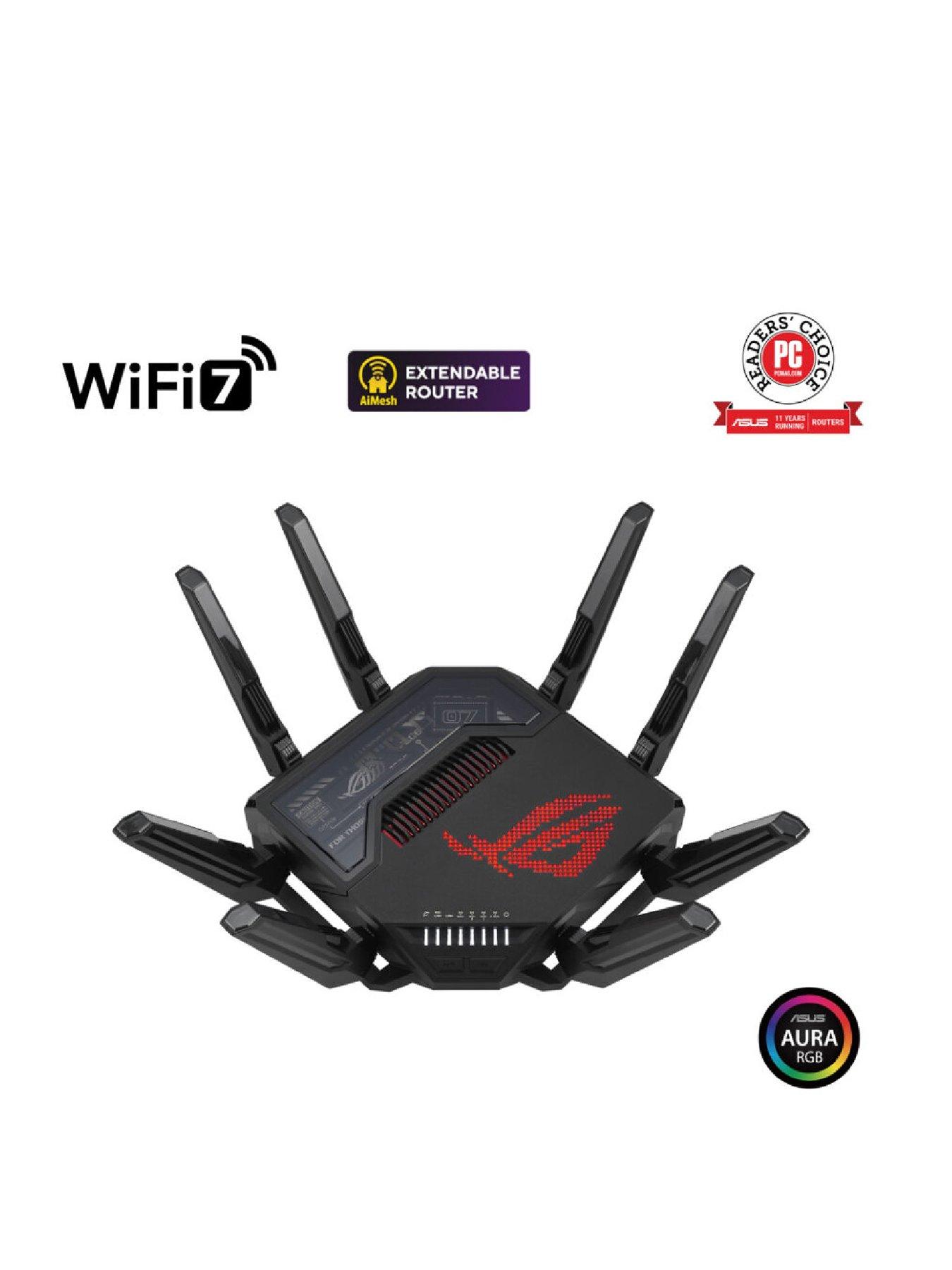 Asus ROG Rapture GT-BE98 Quad-Band WiFi 7 AiMesh Extendable Router