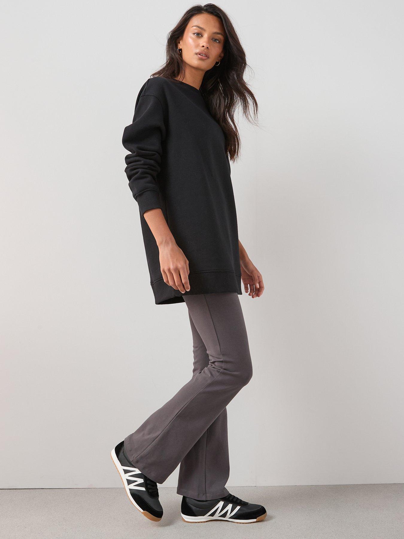 The Very Collection Crew Neck Longline Sweatshirt - Black | Littlewoods