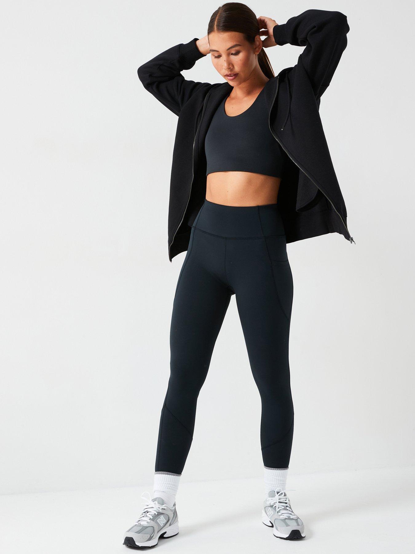  image of everyday-the-essential-oversized-zip-through-hoodie-black