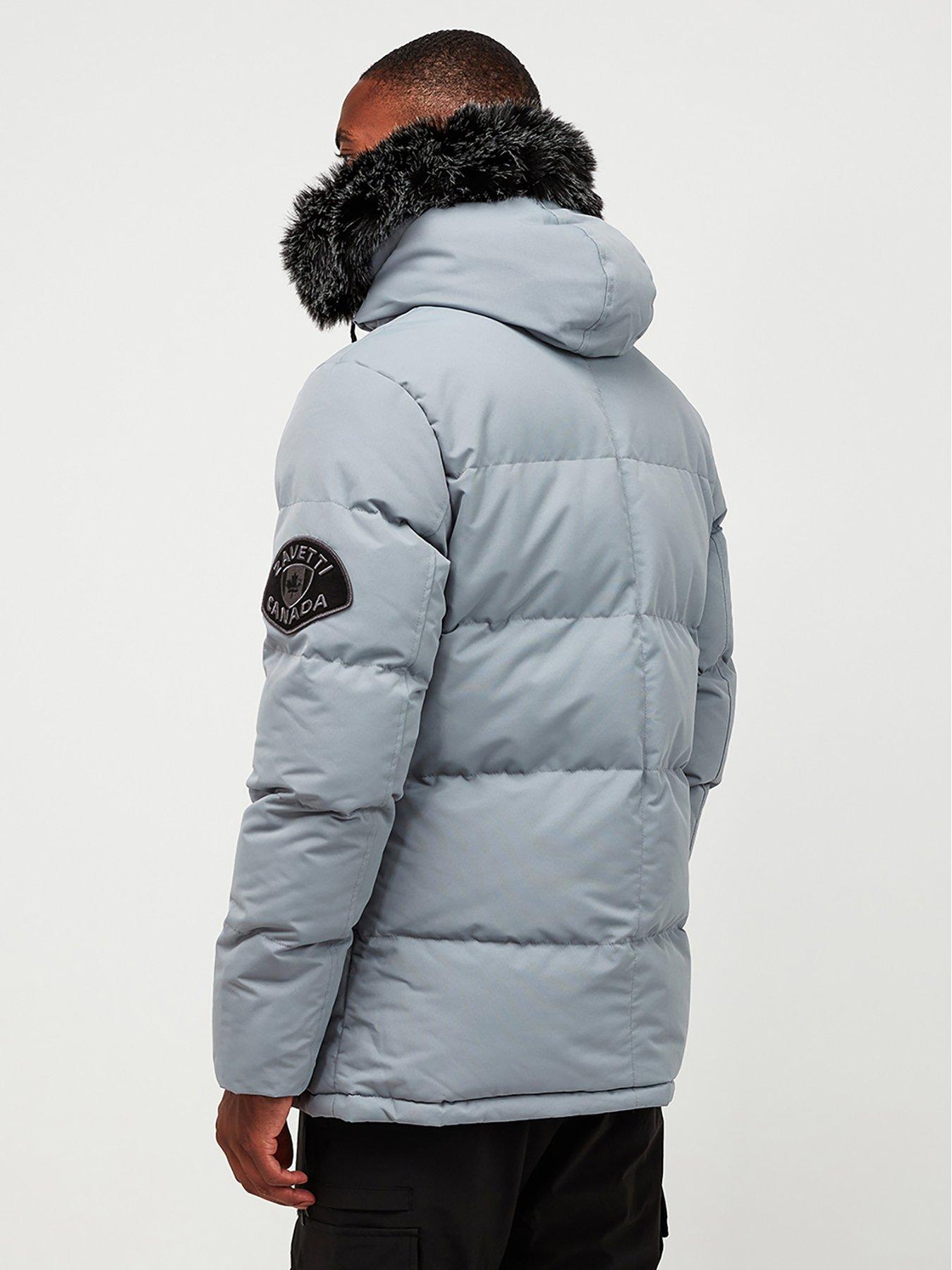 Image 2 of 6 of Zavetti Canada Oshawa 2.0 Padded Parka Coat - Monument - Light Grey