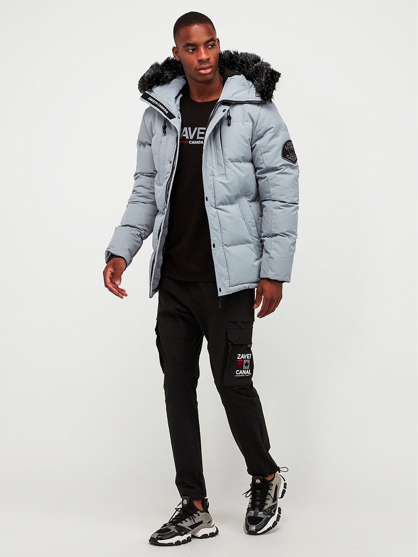 Image 3 of 6 of Zavetti Canada Oshawa 2.0 Padded Parka Coat - Monument - Light Grey