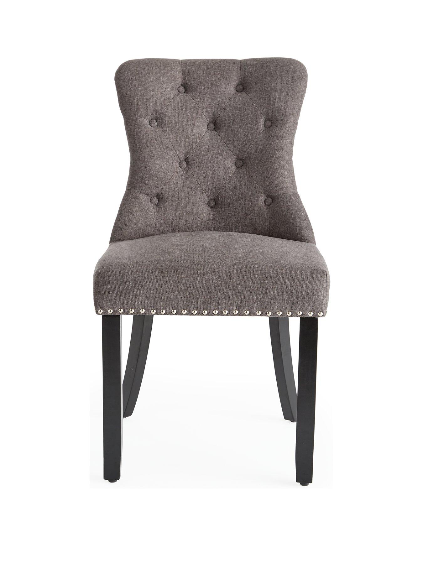 Image 3 of 7 of The Very Collection Warwick Chenille Pair Of Standard Dining Chairs - FSC Certified