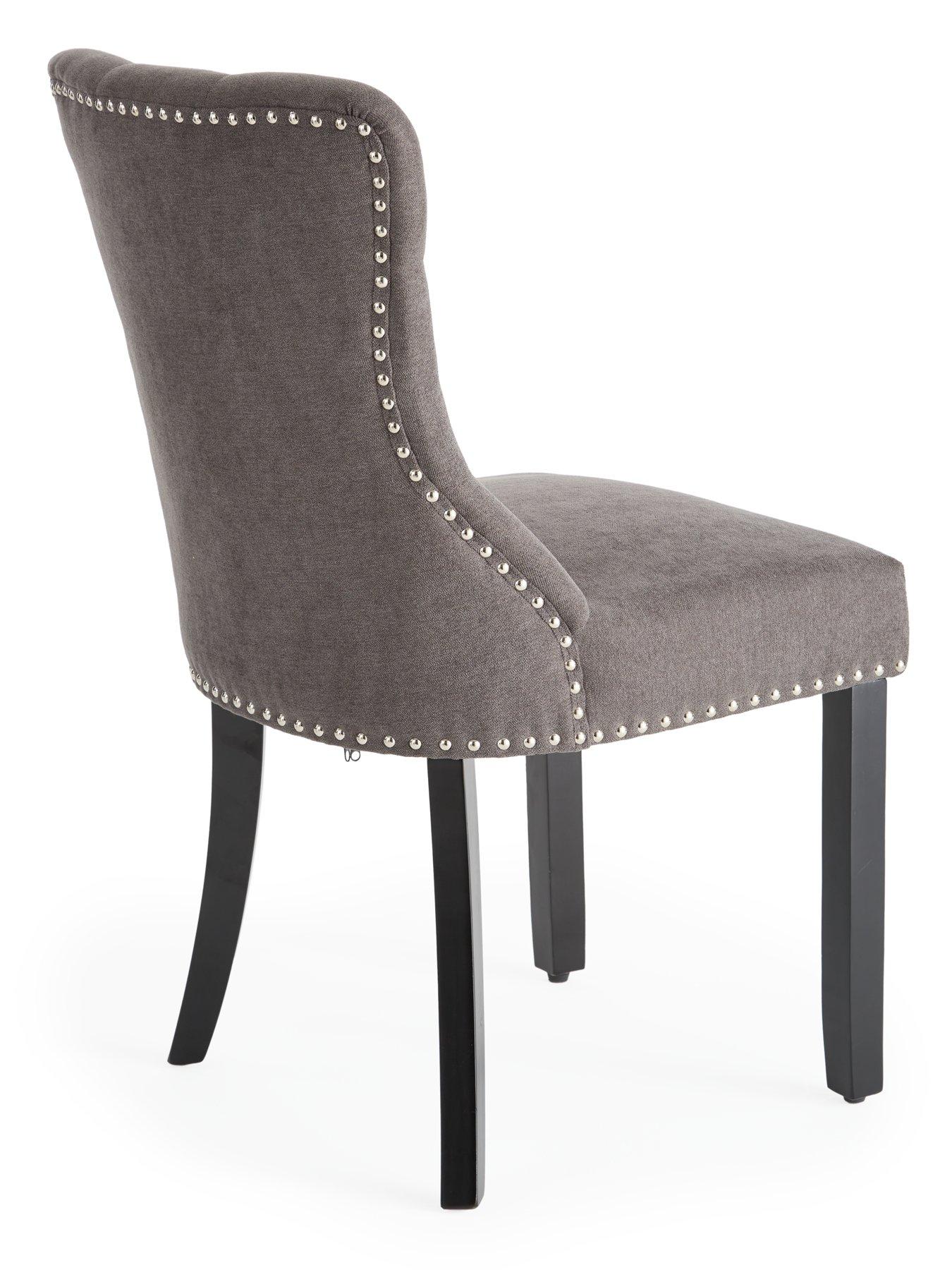 Image 4 of 7 of The Very Collection Warwick Chenille Pair Of Standard Dining Chairs - FSC Certified
