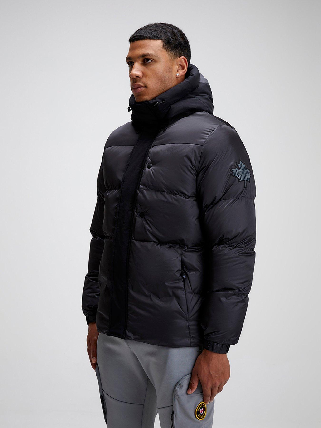  image of zavetti-canada-tivio-padded-coat-jet-black