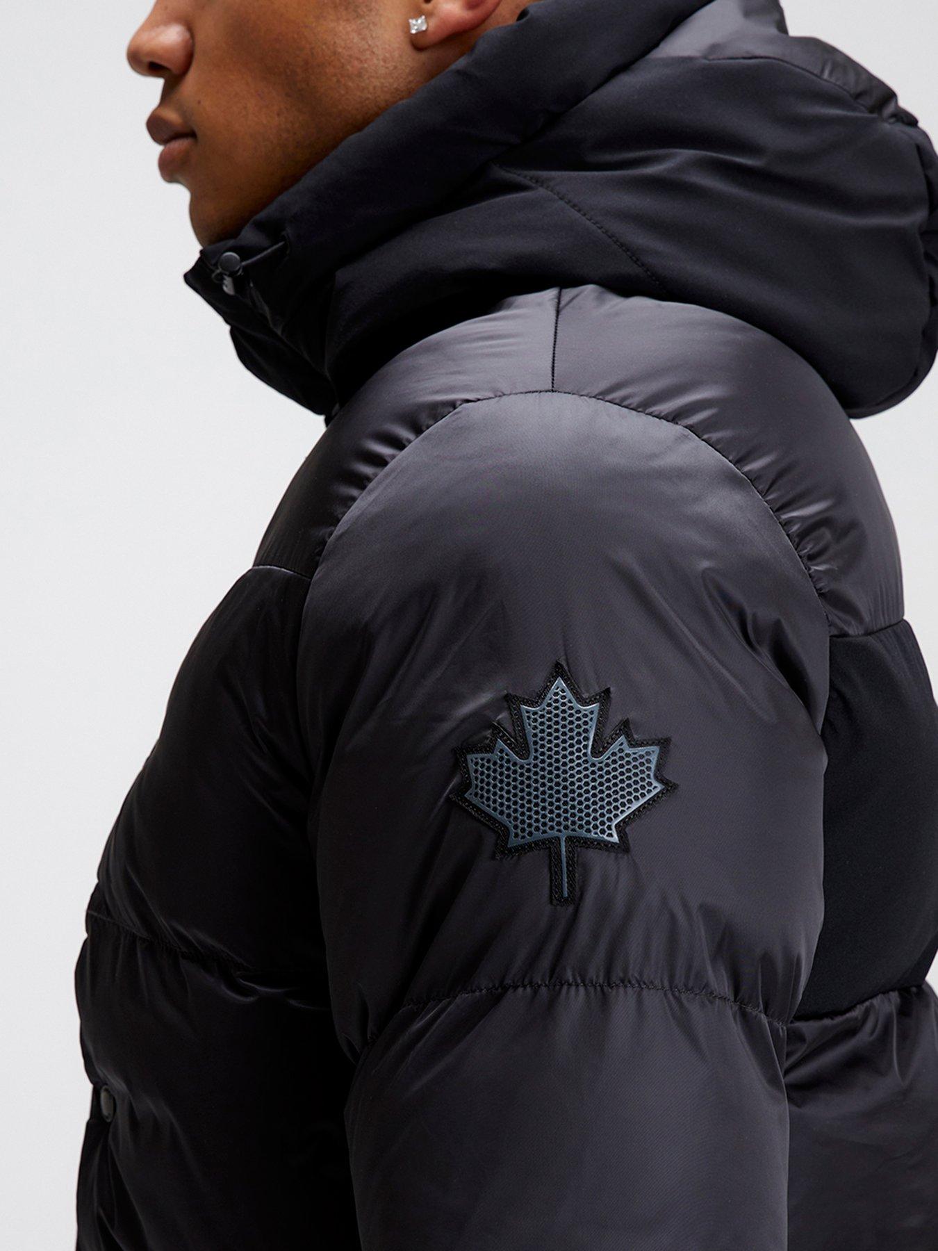  image of zavetti-canada-tivio-padded-coat-jet-black