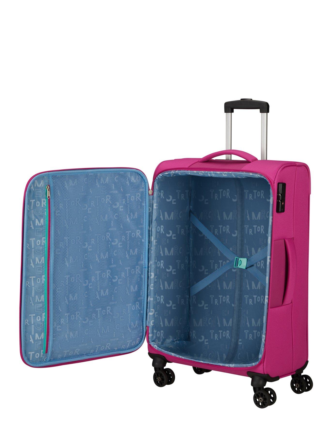  image of american-tourister-sea-seeker-spinner-68-medium-soft-suitcase-deep-fuschia