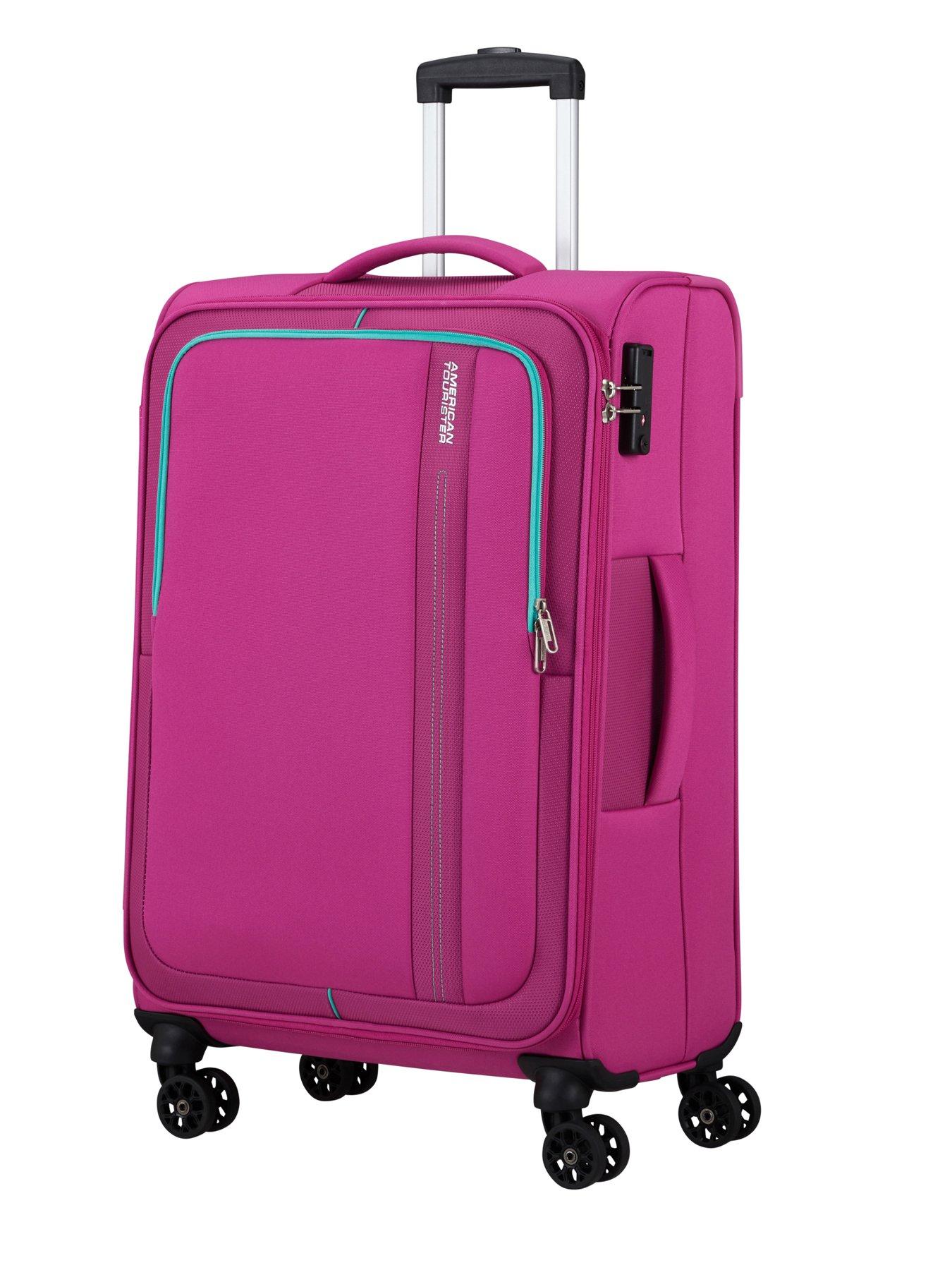  image of american-tourister-sea-seeker-spinner-68-medium-soft-suitcase-deep-fuschia