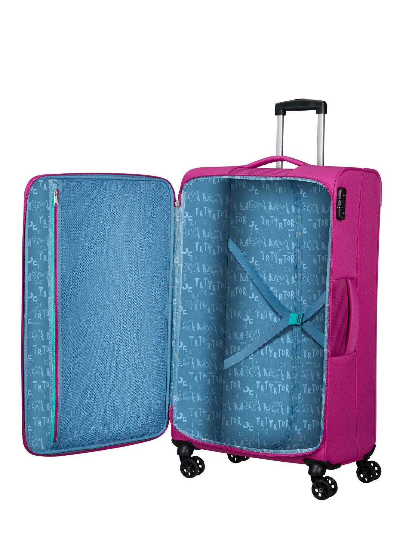  image of american-tourister-sea-seeker-spinner-80-large-soft-suitcase-deep-fuschia