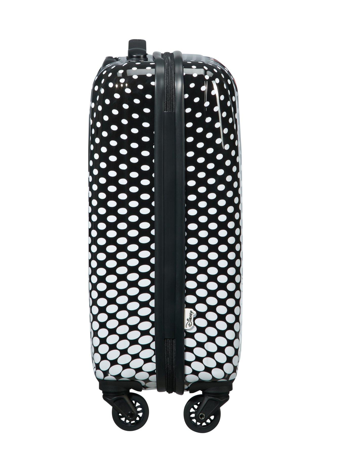  image of american-tourister-minnie-mouse-polka-dot-spinner-55-disney-cabin-hardshell-suitcase