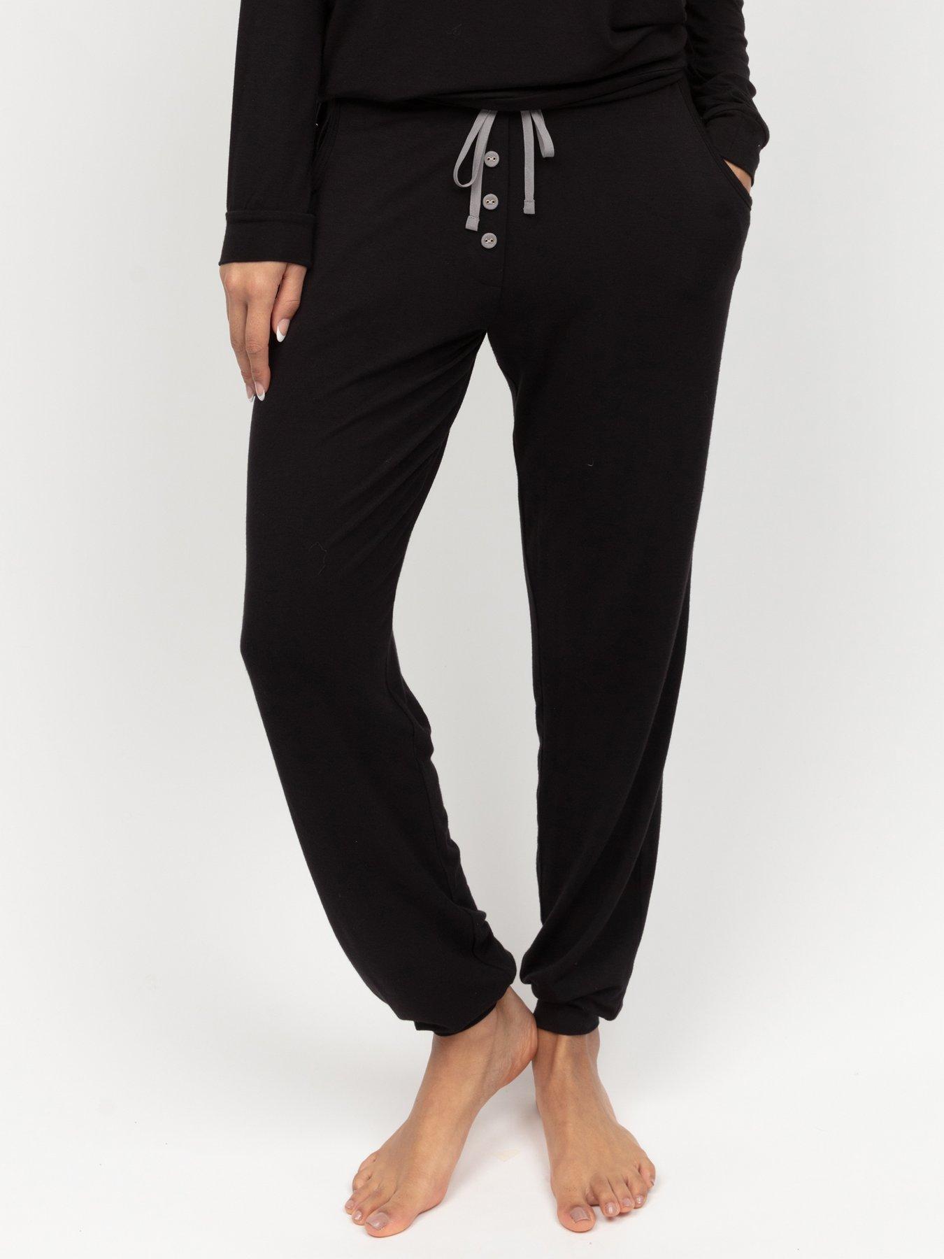 cyberjammies-parker-black-jersey-pyjama-bottoms-black