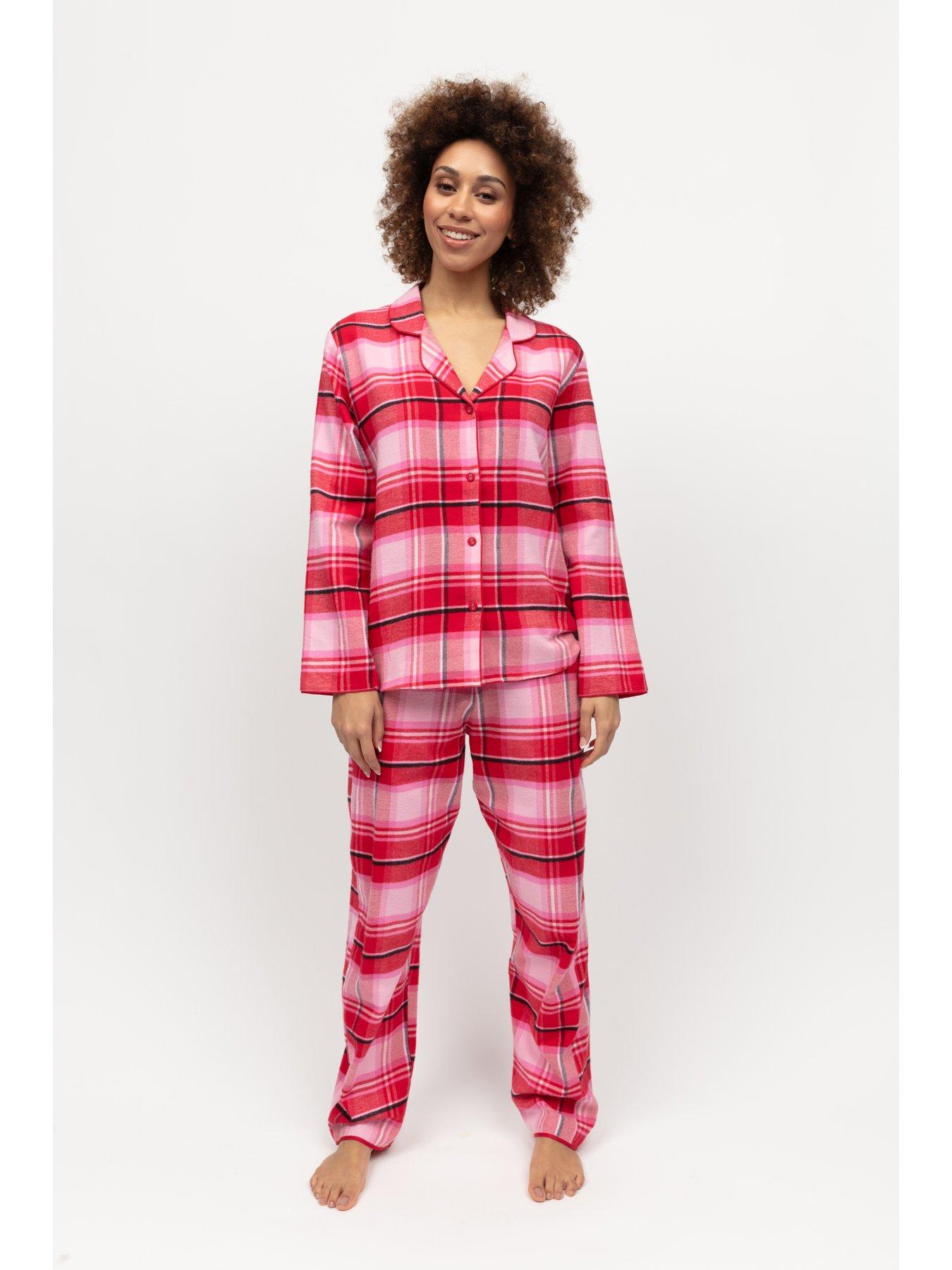 undefined Noelle Red Check Long Sleeve Pyjama set - Red
