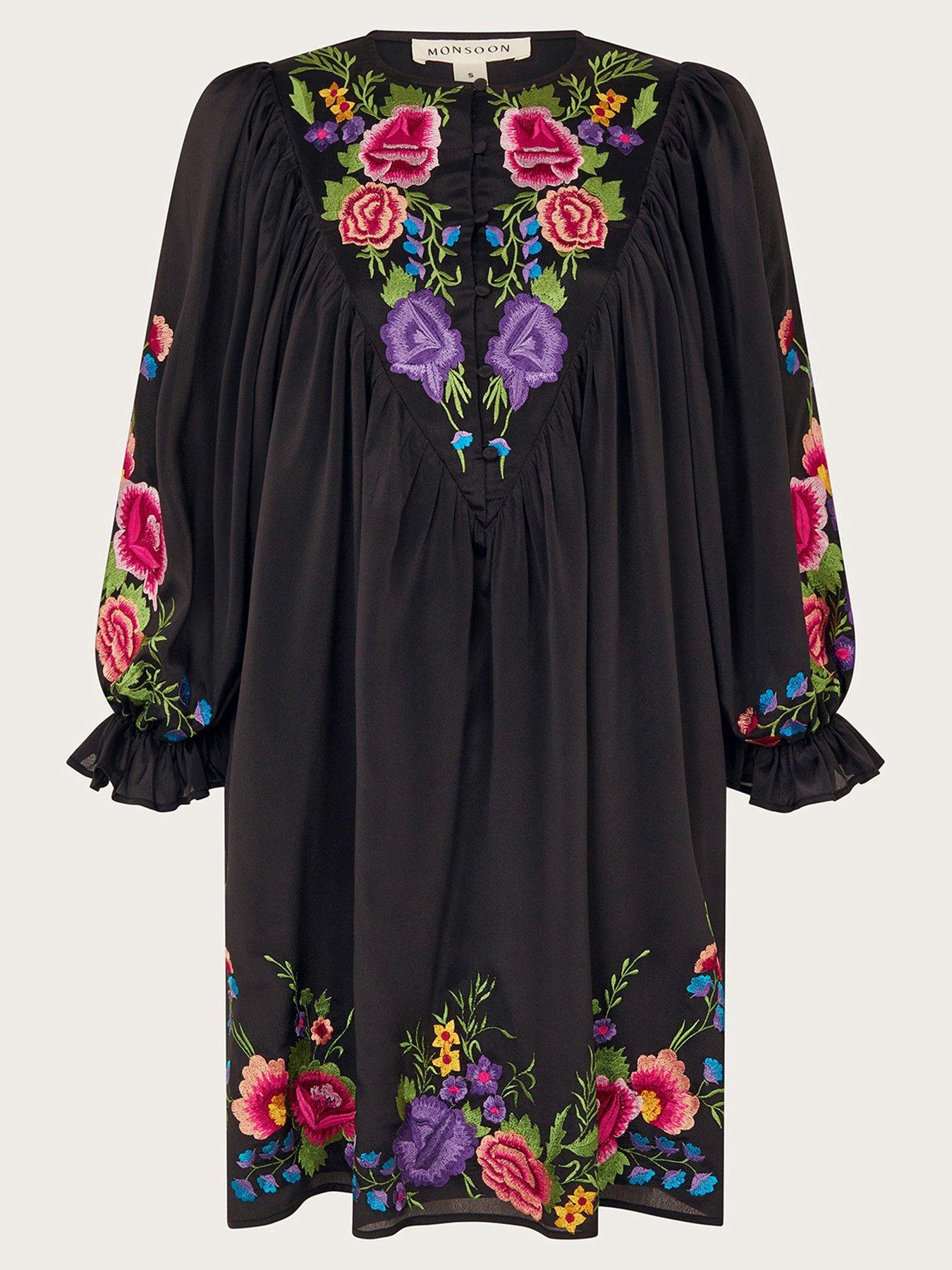 sachin and babi light blue dress Short embroidered tunic dress main image 1