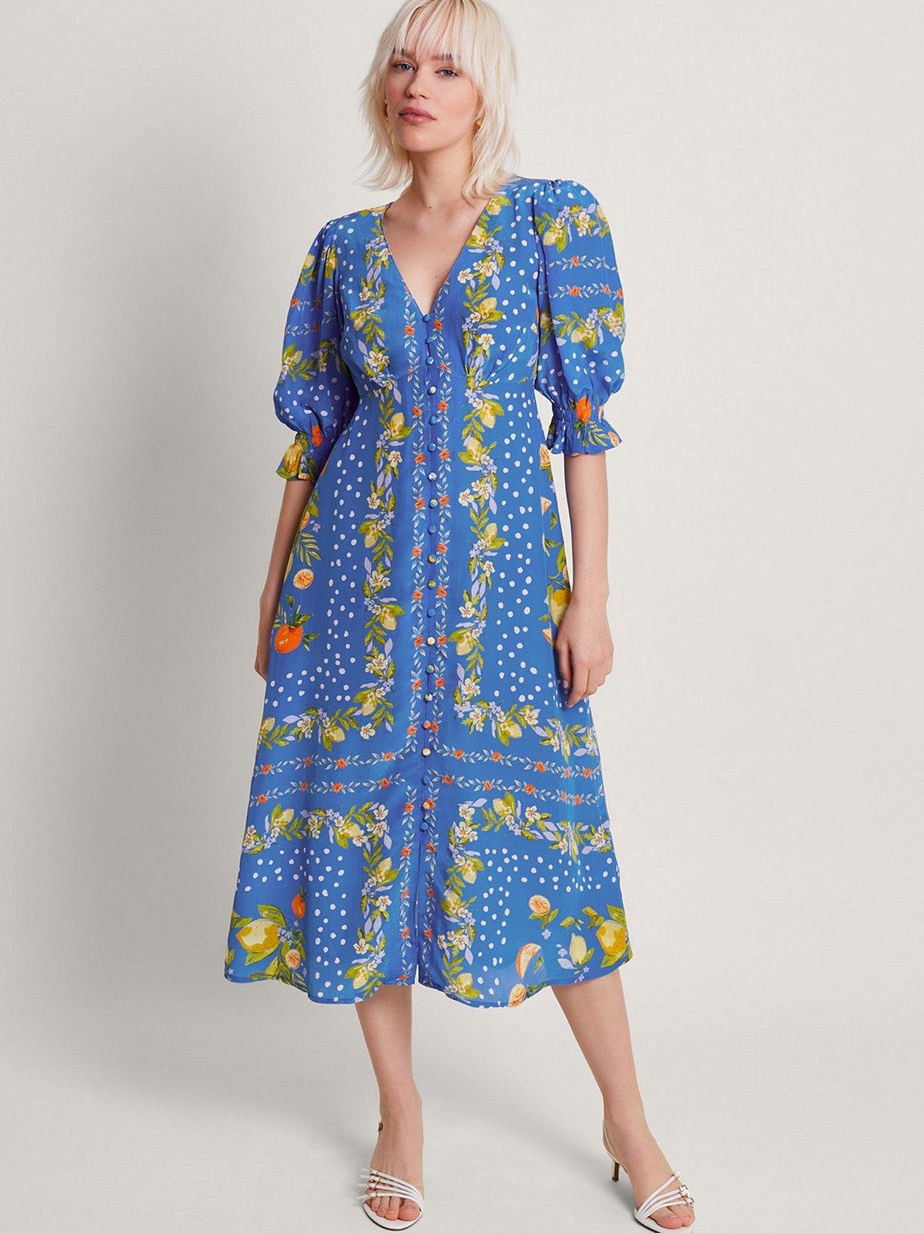 Monsoon Arielle Print Jersey Dress littlewoods