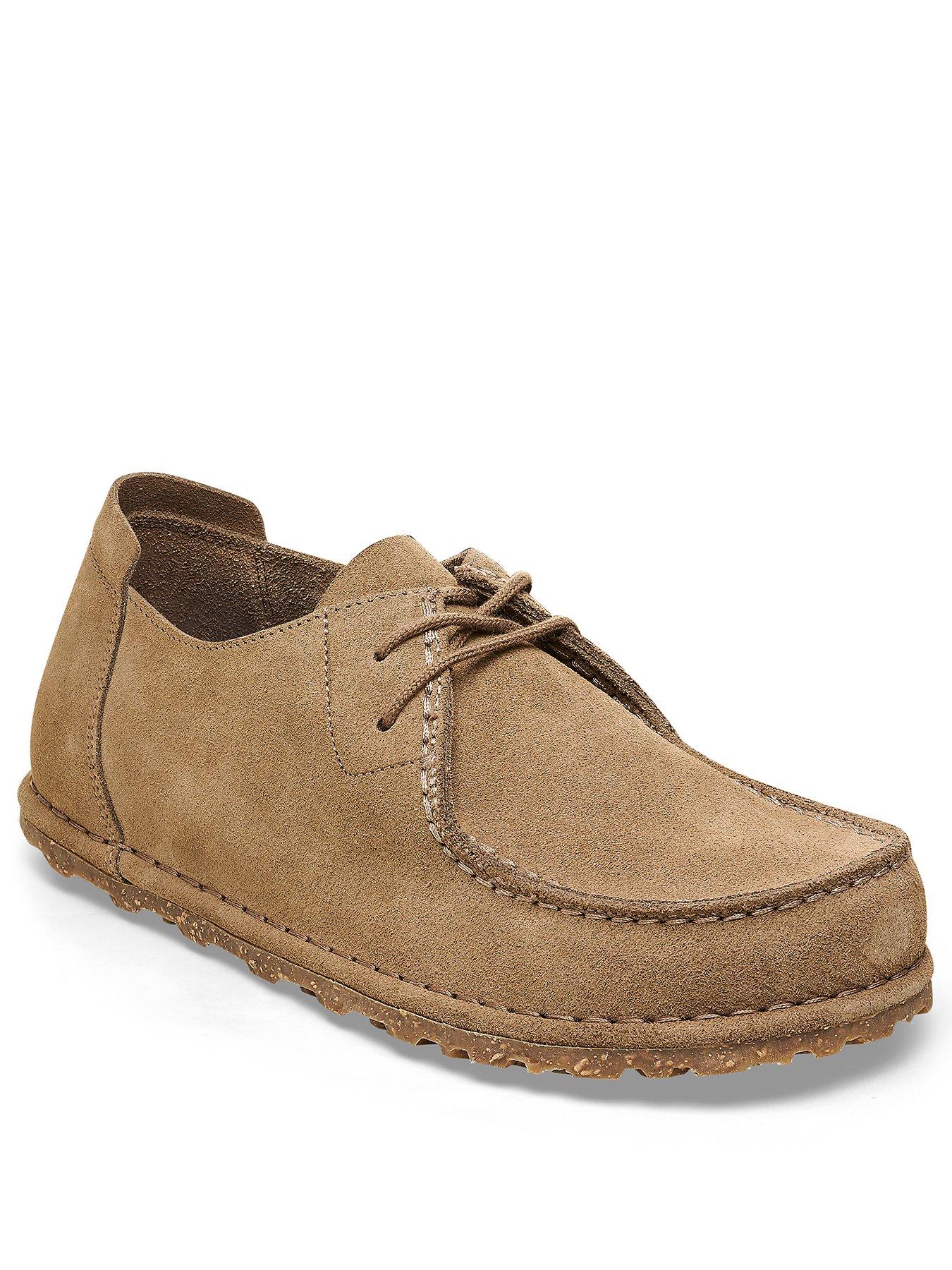  image of birkenstock-utti-lace-suede-flat-shoes-brown