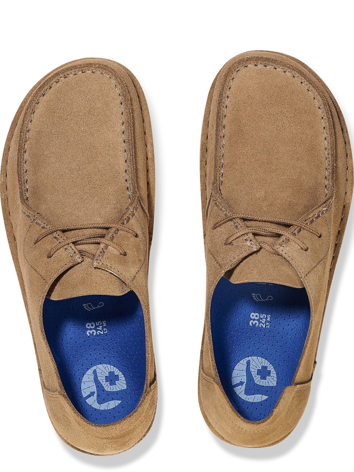  image of birkenstock-utti-lace-suede-flat-shoes-brown